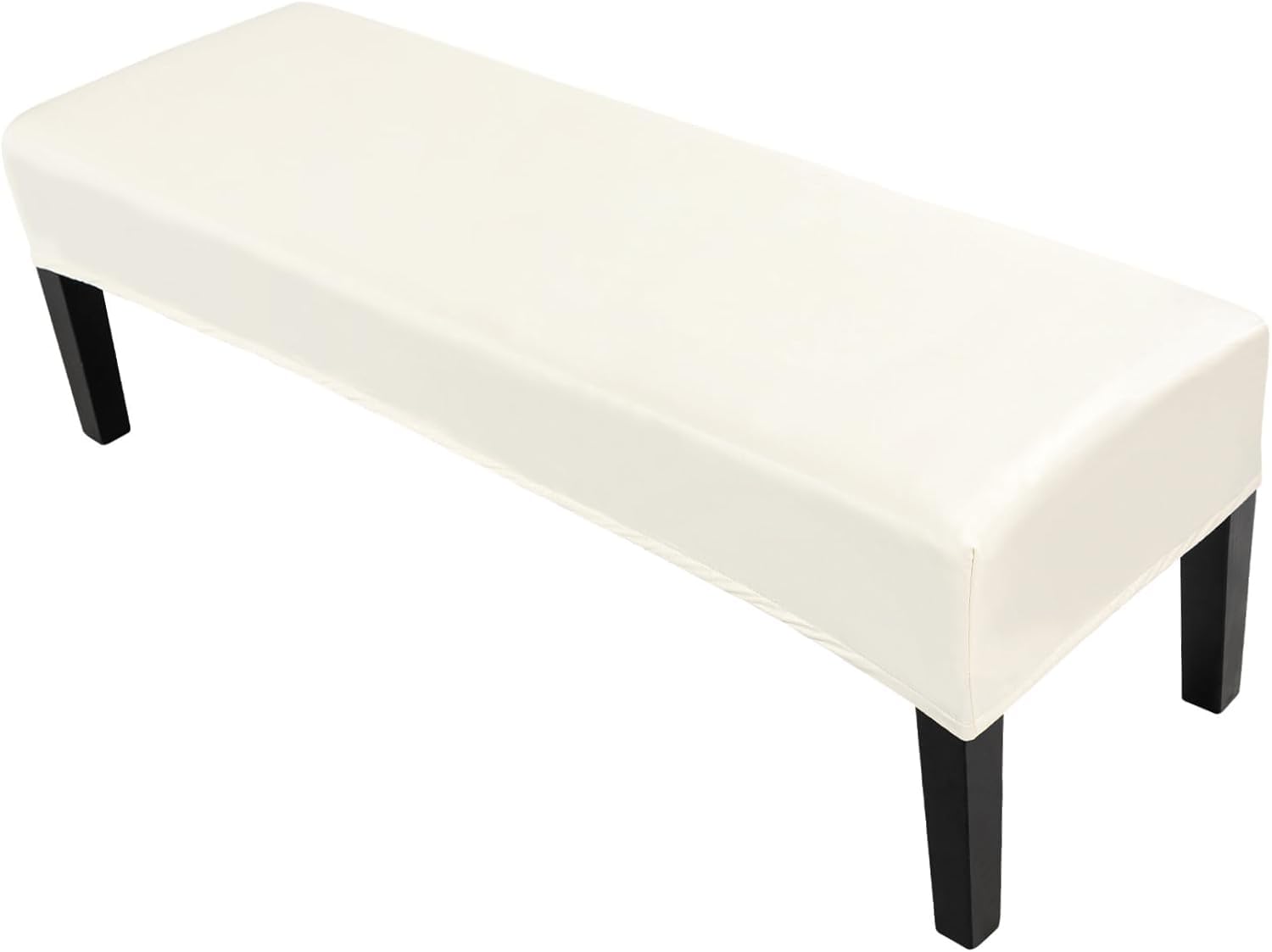 SearchI Dining Bench Cover, Stretch Washable Long Bench Seat Covers, Rectangle Dining Table Bench Slipover for Dining Room, Living Room, Kitchen(Beige)
