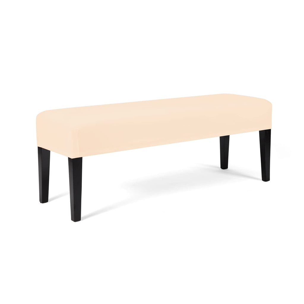 WOMACO Dining Room Bench Covers Stretch Spandex Upholstered Bench Seat Cushion Slipcovers for Kitchen Dining Bench Seat Protector (Black, Medium)