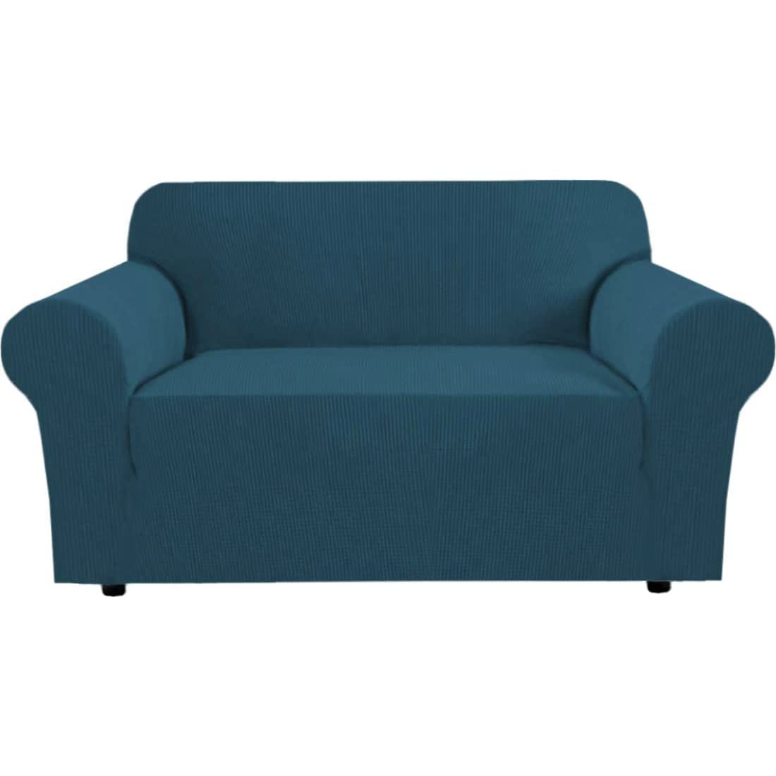 H.VERSAILTEX Stretch Sofa Covers for 3 Cushion Couch Covers Sofa Slipcovers for Living Room Feature Thick Checked Jacquard Fabric with Elastic Bottom, Sofa Large - Sand