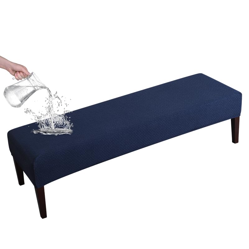 FORCHEER Dining Bench Cover Velvet Black Bench Slipcover for Living Room Rectangle 59inch Bench Seat Protector for Bedroom, Kitchen Washable(Velvet-Black)