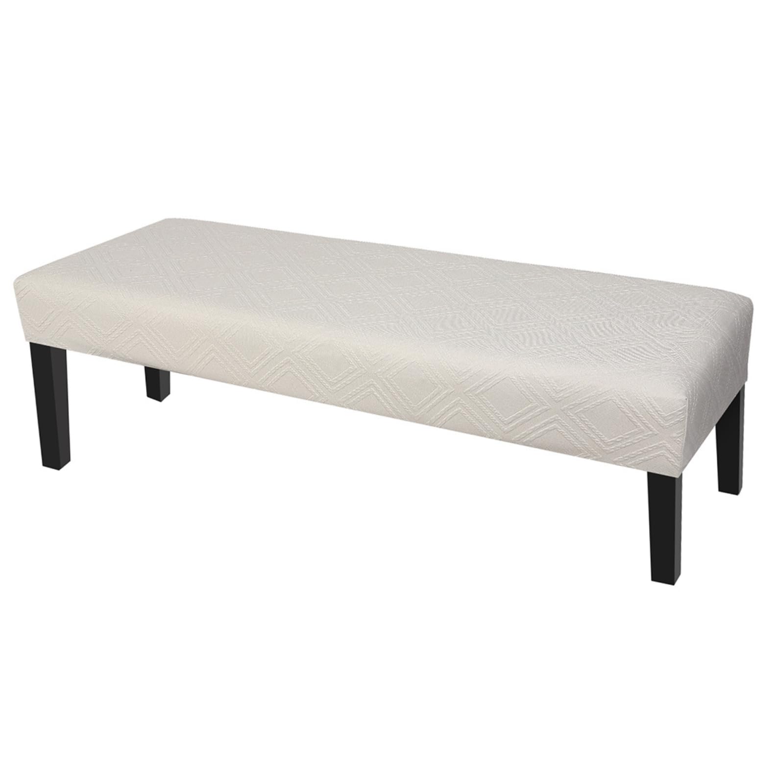 SearchI Dining Bench Cover, Stretch Washable Long Bench Seat Covers, Rectangle Dining Table Bench Slipover for Dining Room, Living Room, Kitchen(Beige)