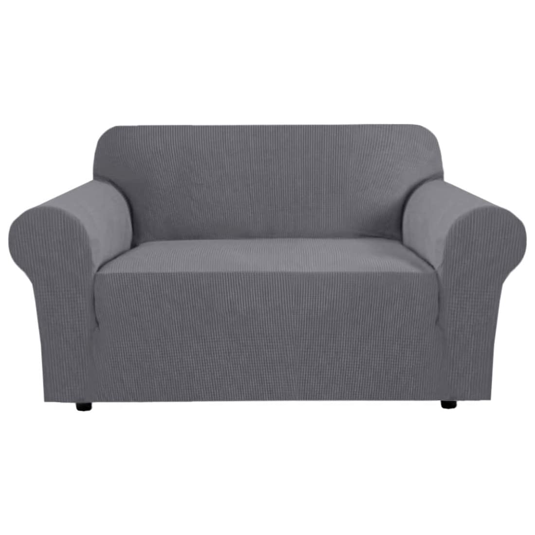 H.VERSAILTEX Stretch Sofa Covers for 3 Cushion Couch Covers Sofa Slipcovers for Living Room Feature Thick Checked Jacquard Fabric with Elastic Bottom, Sofa Large - Sand