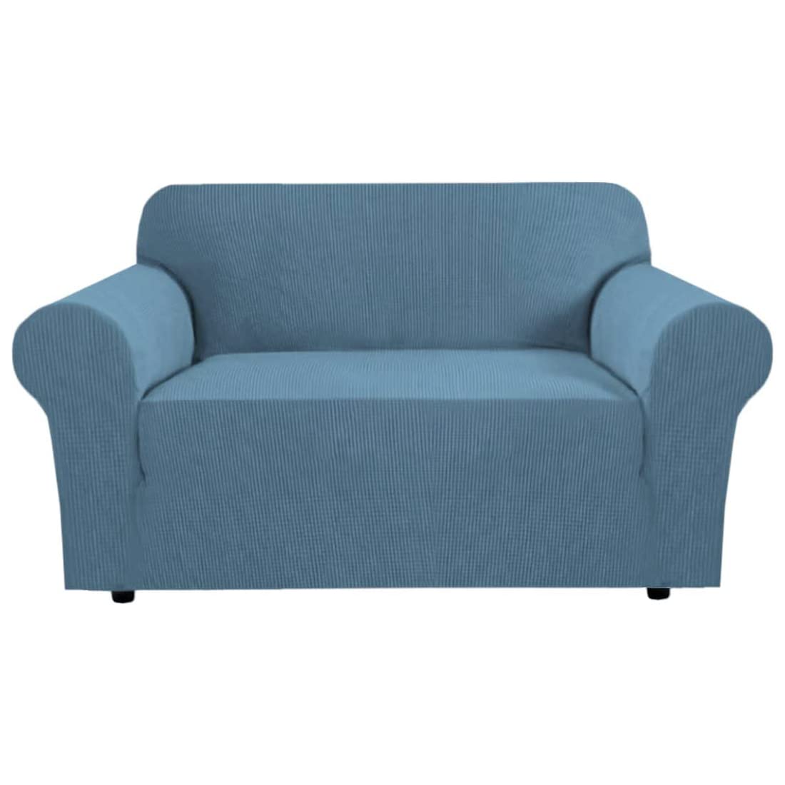H.VERSAILTEX Stretch Sofa Covers for 3 Cushion Couch Covers Sofa Slipcovers for Living Room Feature Thick Checked Jacquard Fabric with Elastic Bottom, Sofa Large - Sand