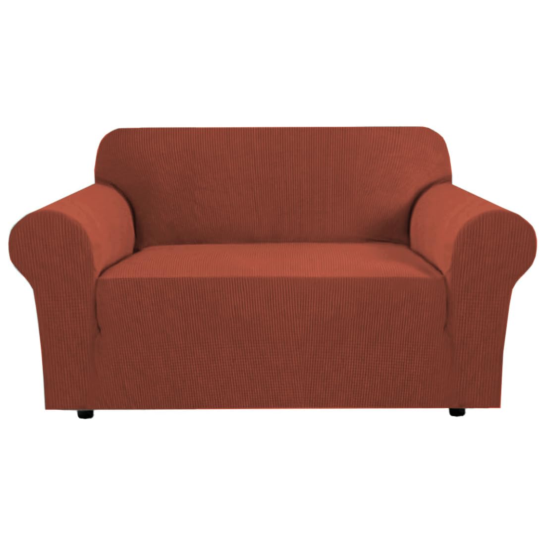 H.VERSAILTEX Stretch Sofa Covers for 3 Cushion Couch Covers Sofa Slipcovers for Living Room Feature Thick Checked Jacquard Fabric with Elastic Bottom, Sofa Large - Sand