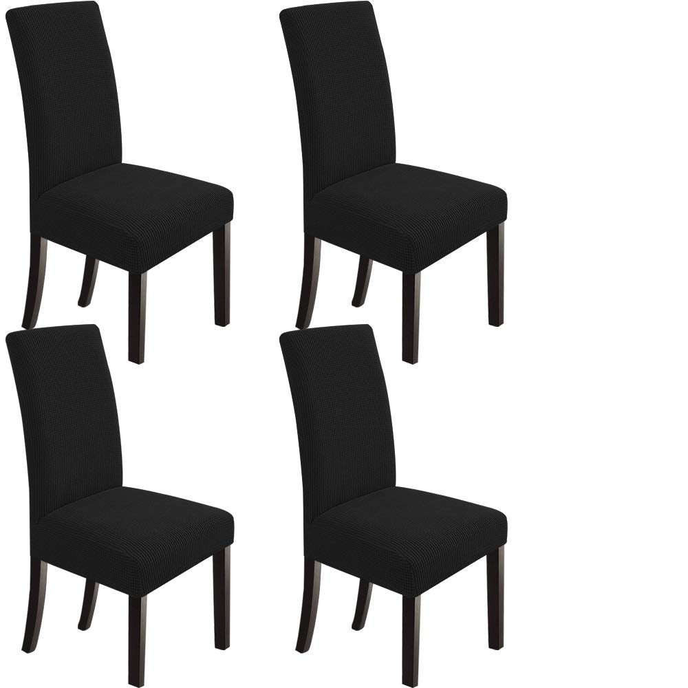 NORTHERN BROTHERS Dining Chair Covers Seat Parson Chair Slipcover for Dining Room Set of 4, Khaki