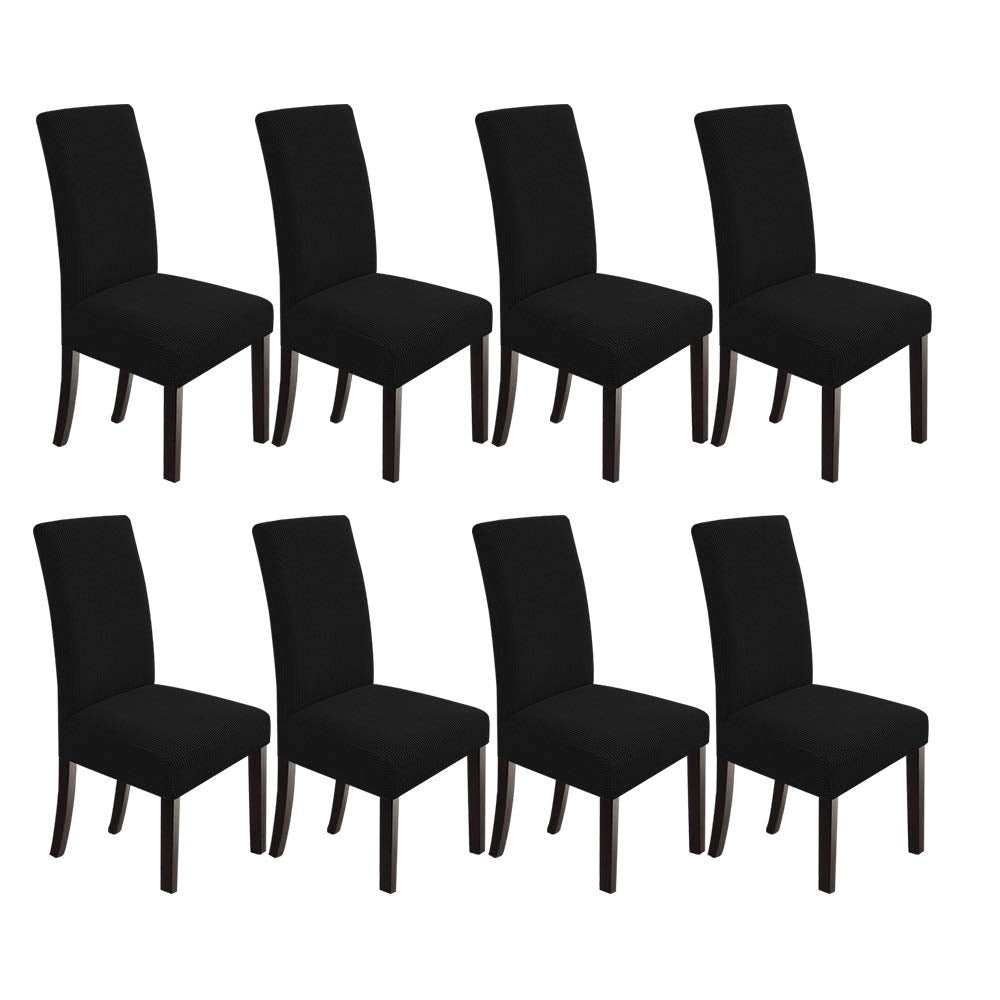 NORTHERN BROTHERS Dining Chair Covers Seat Parson Chair Slipcover for Dining Room Set of 4, Khaki