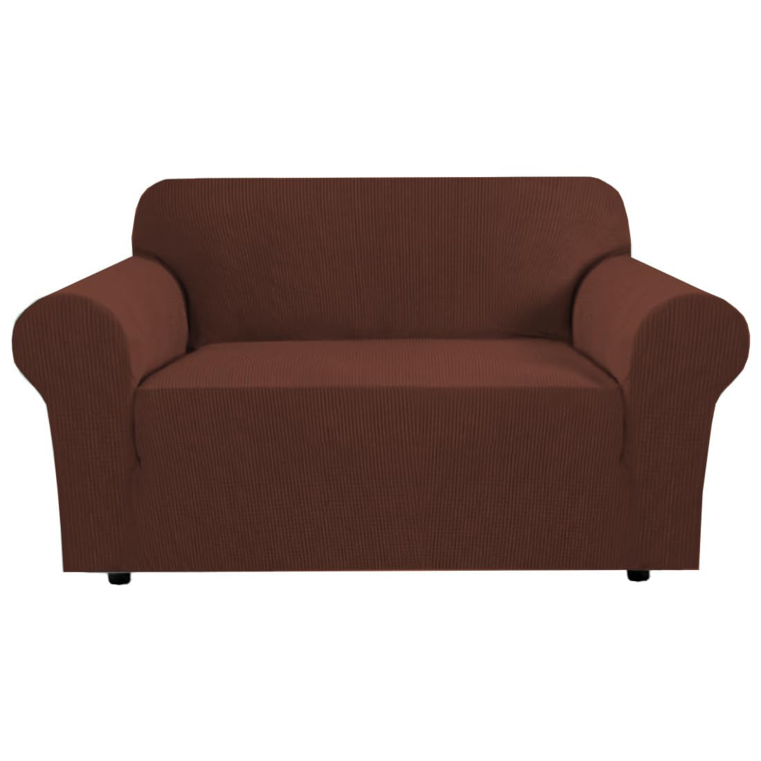 H.VERSAILTEX Stretch Sofa Covers for 3 Cushion Couch Covers Sofa Slipcovers for Living Room Feature Thick Checked Jacquard Fabric with Elastic Bottom, Sofa Large - Sand