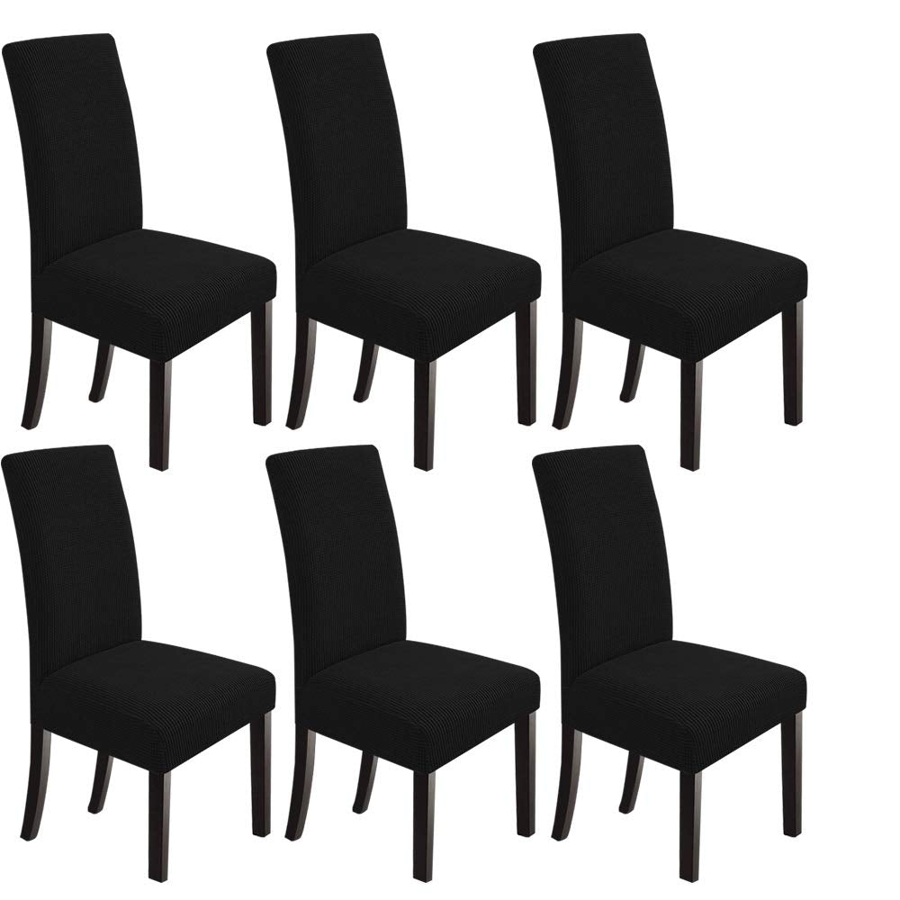 NORTHERN BROTHERS Dining Chair Covers Seat Parson Chair Slipcover for Dining Room Set of 4, Khaki