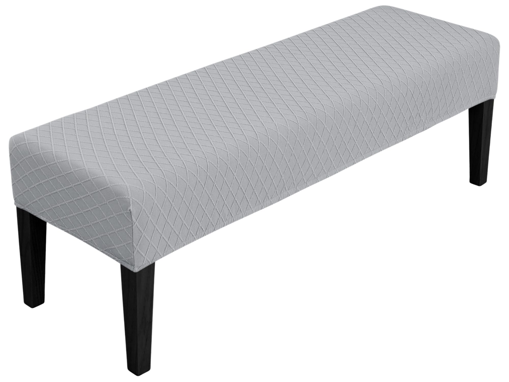 SPRINGRICO Stretch Dining Bench Cover, Removable Bench Slipcover Washable Bench Seat Protector Rectangle Bench Cover for Dining Room, Living Room, Bedroom, Kitchen (S1-Khaki)