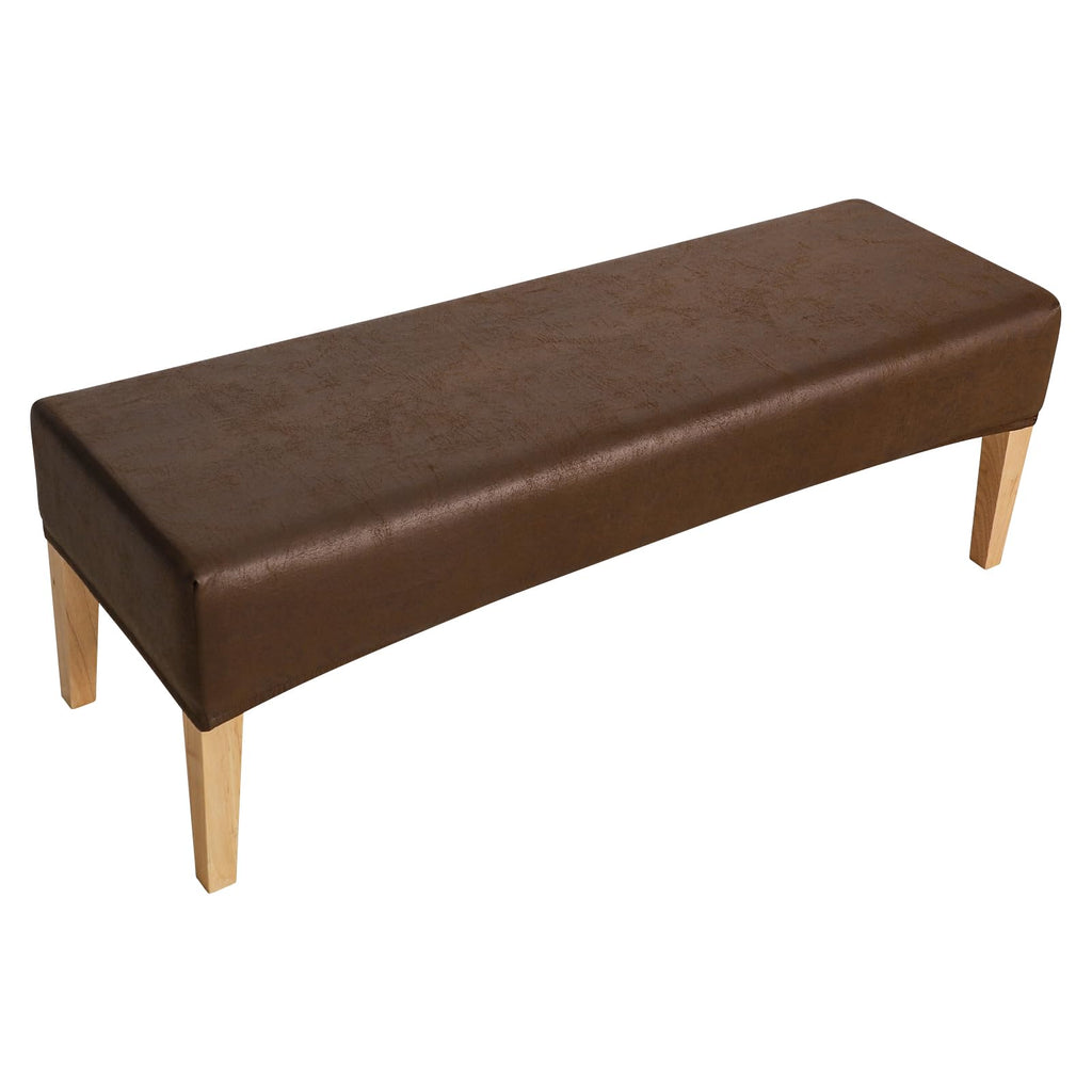 FORCHEER Dining Bench Cover Velvet Black Bench Slipcover for Living Room Rectangle 59inch Bench Seat Protector for Bedroom, Kitchen Washable(Velvet-Black)