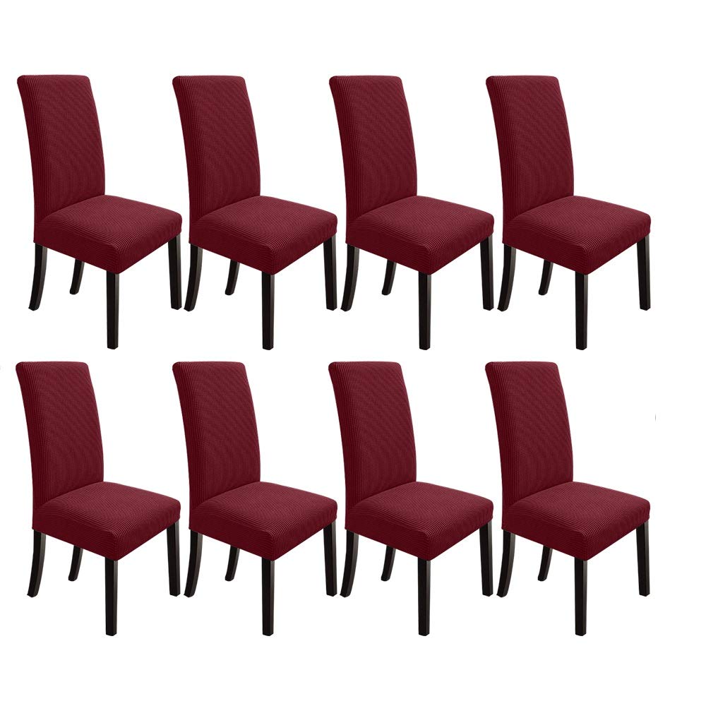 NORTHERN BROTHERS Dining Chair Covers Seat Parson Chair Slipcover for Dining Room Set of 4, Khaki
