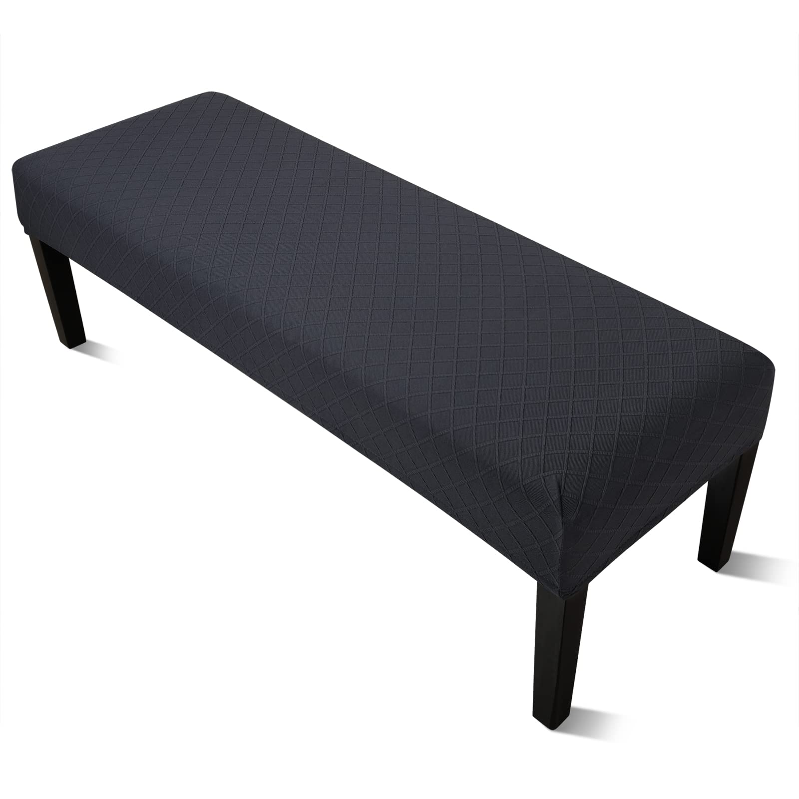 YISUN Dining Room Bench Covers, PU Leather Waterproof Upholstered Bench Slipcover, Removable Washable Bench Seat Protectors for Living Room, Bedroom, Kitchen(PU Coffee)