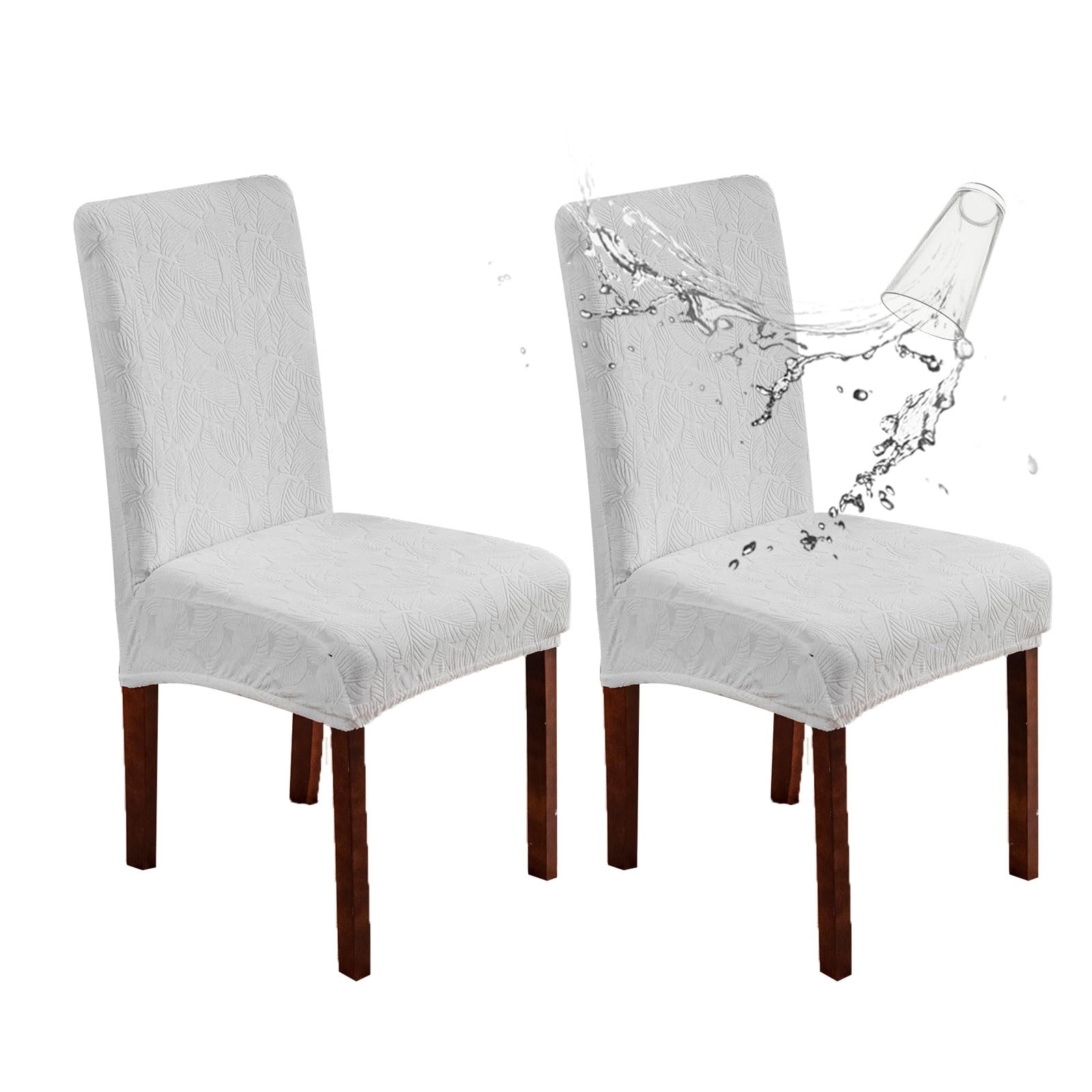 Waterproof Dining Chair Covers, Chair Covers for Dining Room Stretch Parsons Chair Slipcover, for Dining Room Kitchen Chair Protector Cover, Removable, Washable