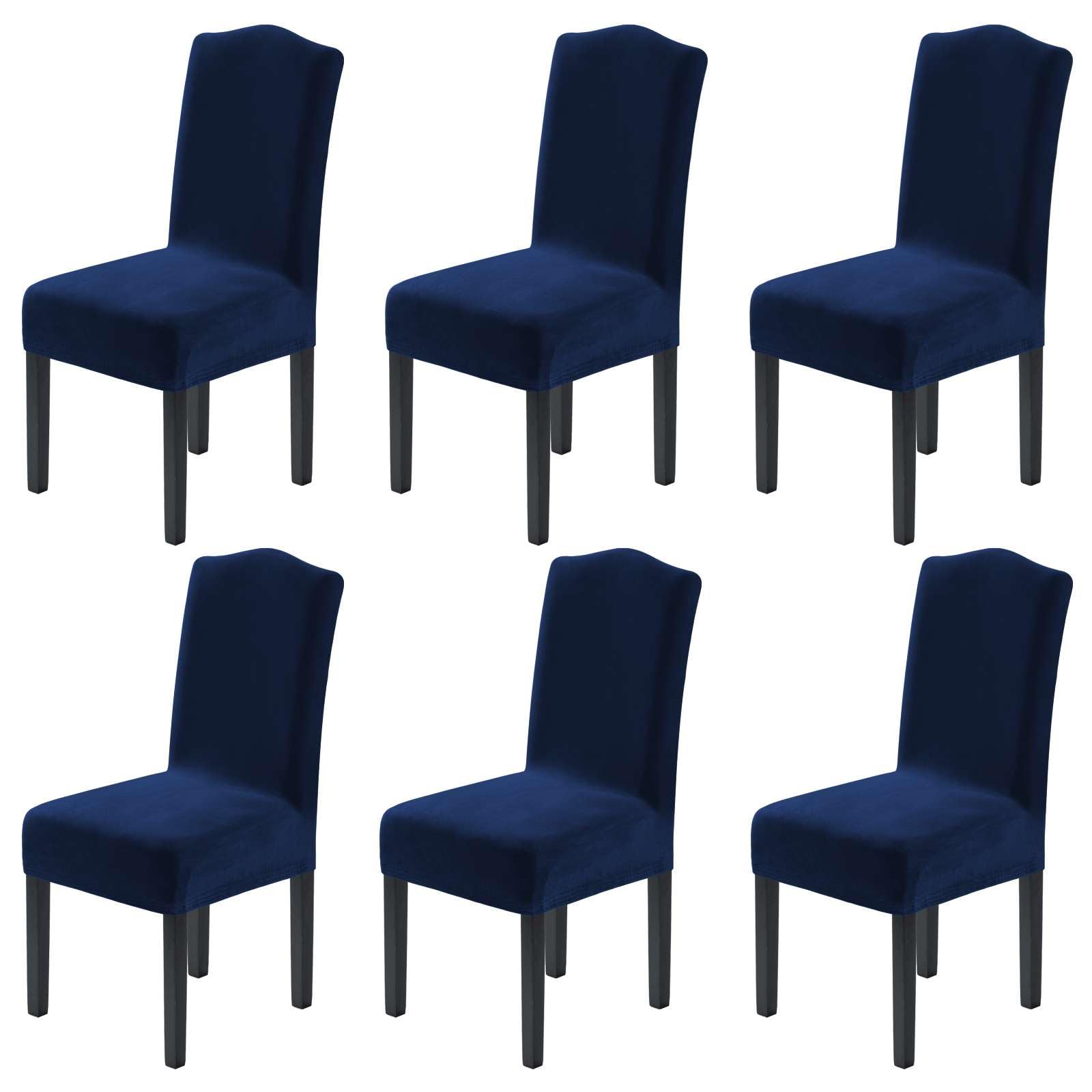H.VERSAILTEX Dining Chair Covers Stretch for Dining Room Set of 4 Parson Chair Slipcovers Protectors, Soft Thick Solid Velvet Fabric Washable, Taupe