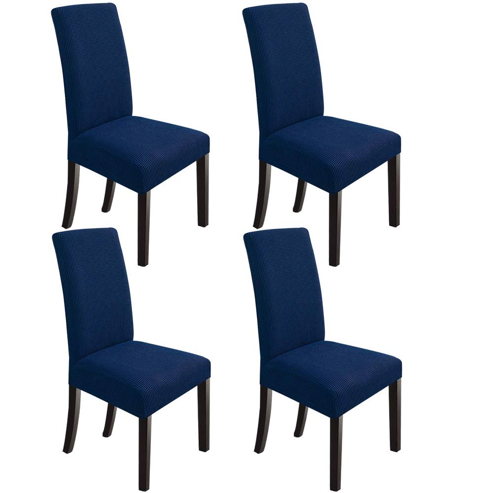 NORTHERN BROTHERS Dining Chair Covers Seat Parson Chair Slipcover for Dining Room Set of 4, Khaki