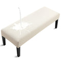 Fuloon Waterproof Dining Bench Cover, Removable Bench Slipcover Washable Bench Seat Protector Cover for Living Room, Bedroom, Kitchen (Beige)