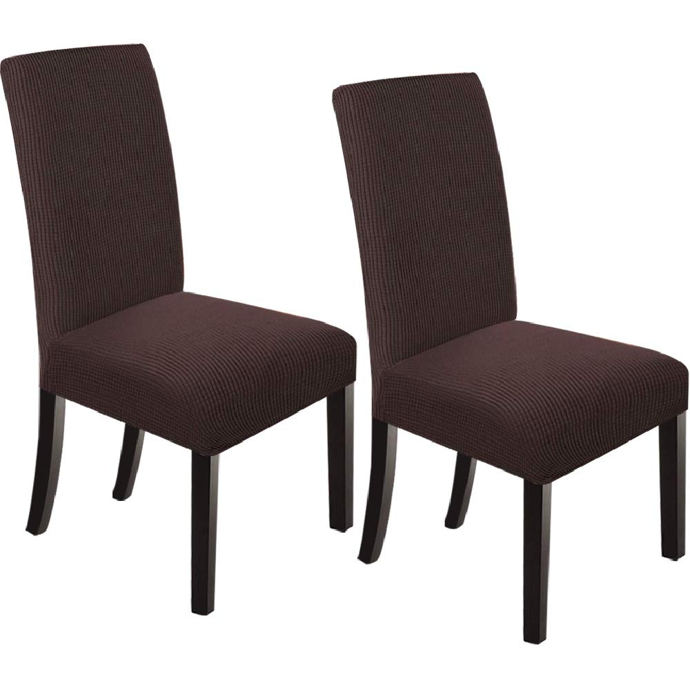 NORTHERN BROTHERS Dining Chair Covers Seat Parson Chair Slipcover for Dining Room Set of 4, Khaki