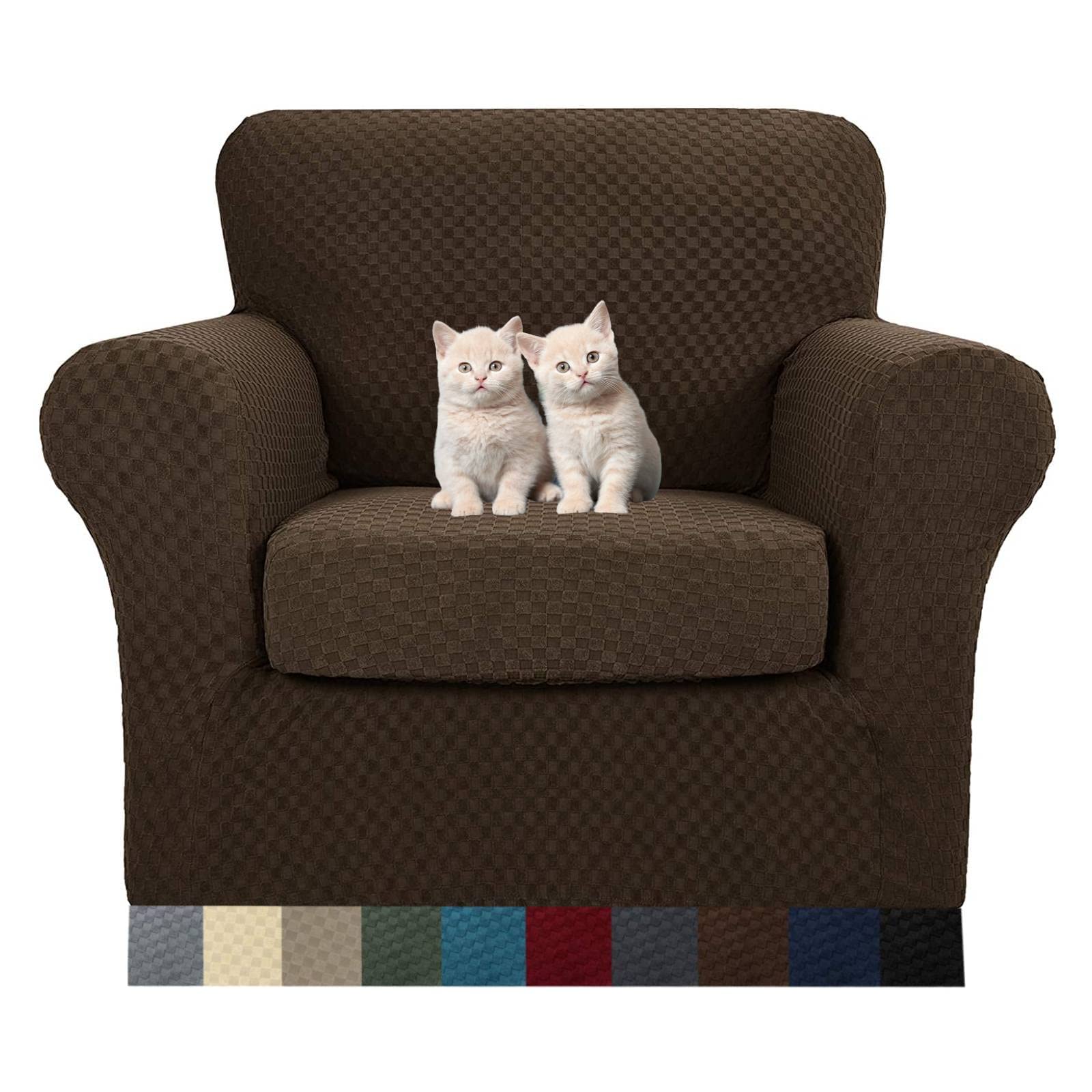 MAXIJIN 4 Piece Couch Covers for 3 Cushion Couch Super Stretch Non Slip Couch Cover for Dogs Pet Friendly Elastic Jacquard Furniture Protector Sofa Slipcovers (Sofa, Light Gray)