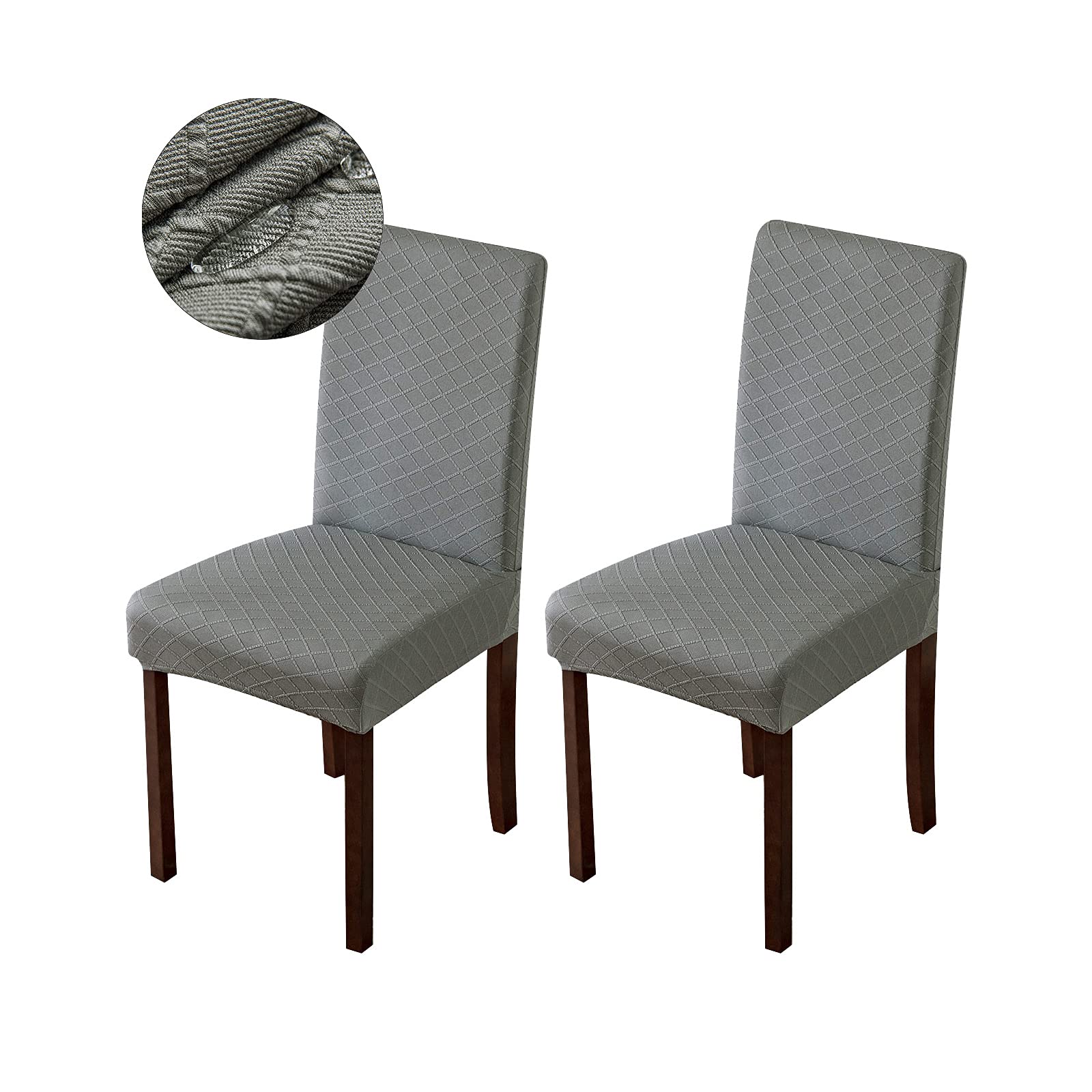 Genina Waterproof Chair Covers for Dining Room Dining Chair Covers Kitchen Parsons Chair Cover (Beige, 4 PCS)