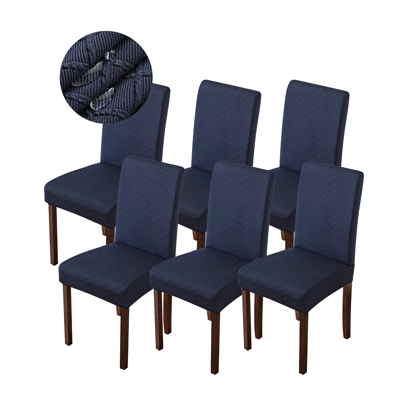 Genina Waterproof Chair Covers for Dining Room Dining Chair Covers Kitchen Parsons Chair Cover (Beige, 4 PCS)