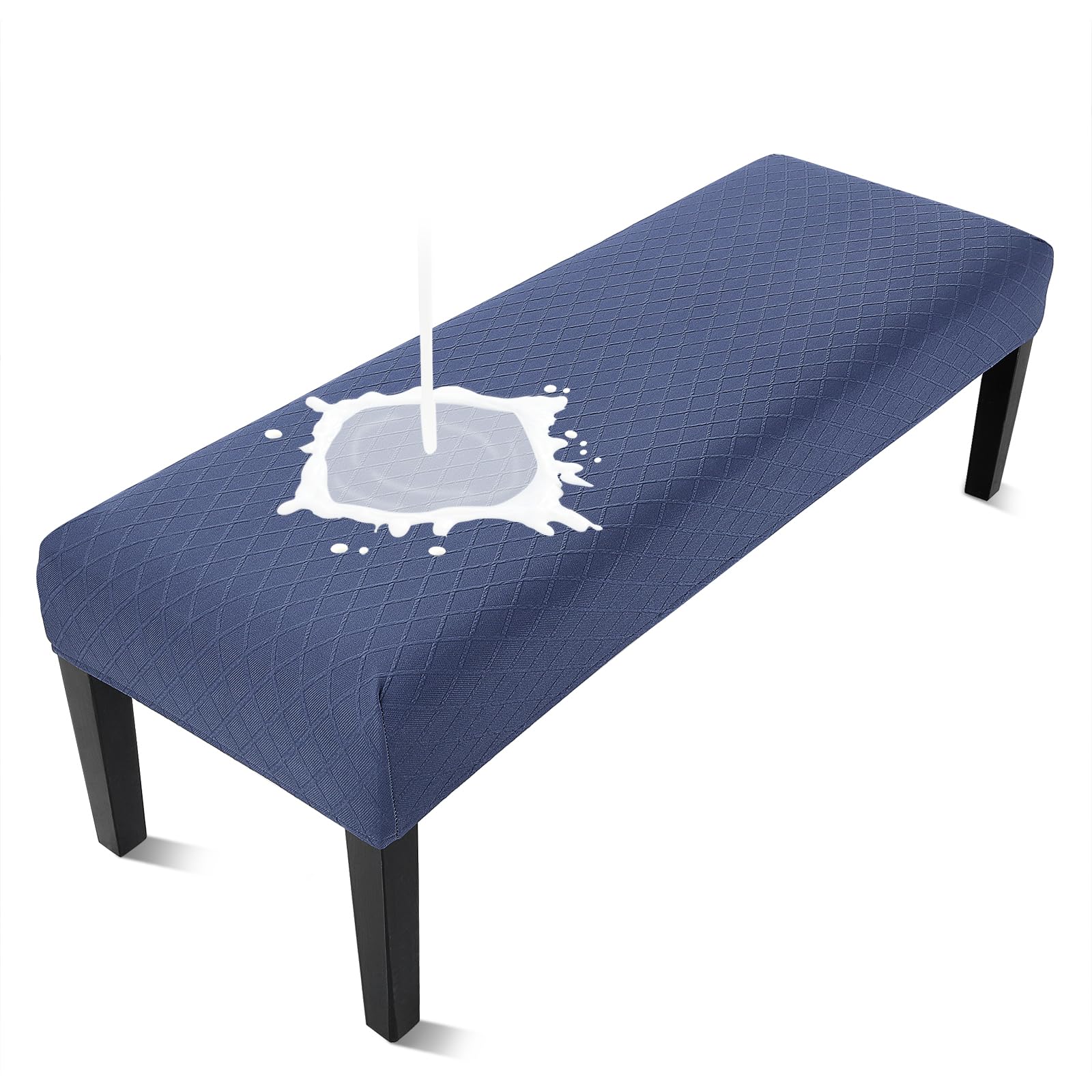 Fuloon Waterproof Dining Bench Cover, Removable Bench Slipcover Washable Bench Seat Protector Cover for Living Room, Bedroom, Kitchen (Beige)