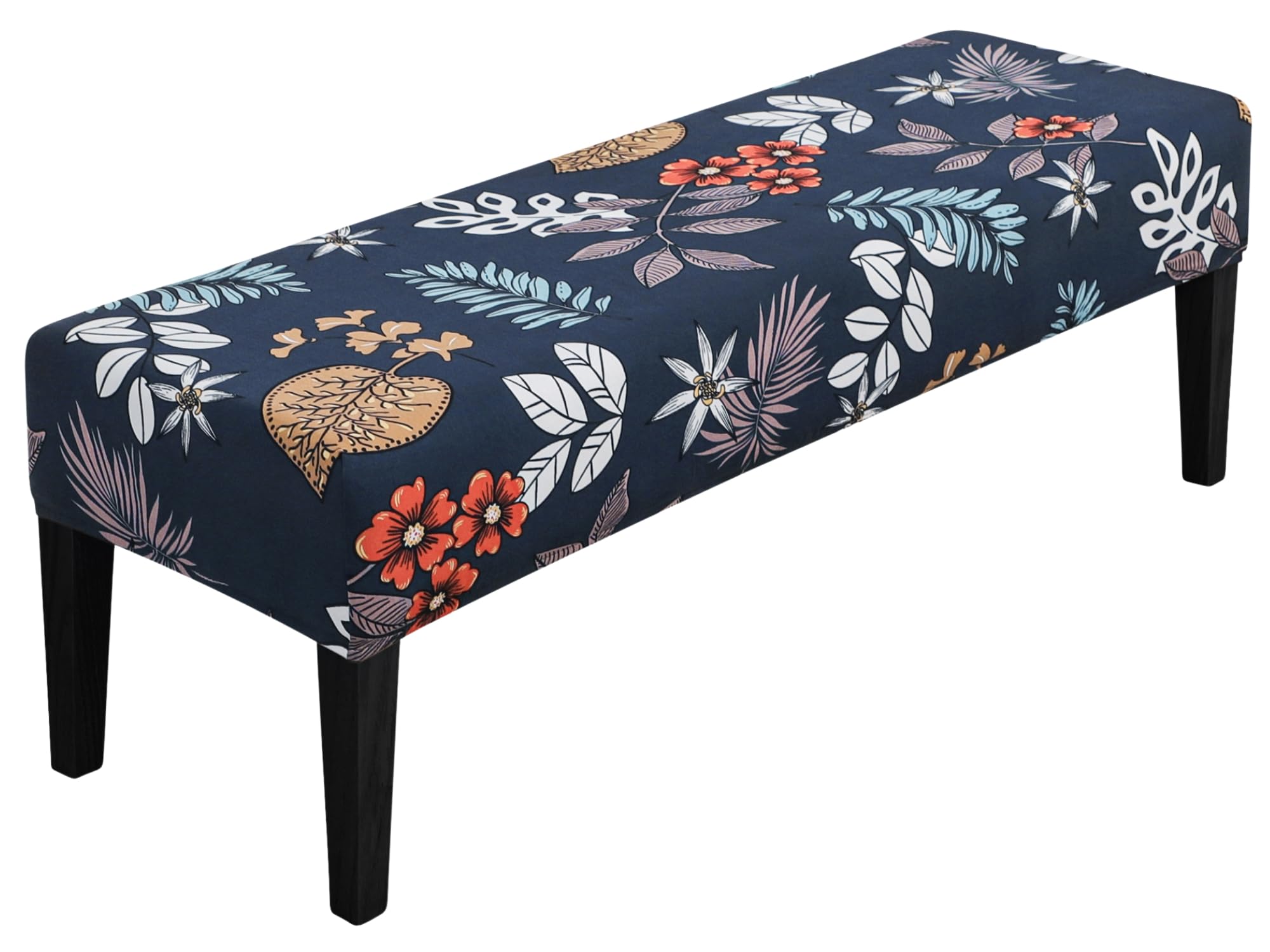 SPRINGRICO Stretch Dining Bench Cover, Removable Bench Slipcover Washable Bench Seat Protector Rectangle Bench Cover for Dining Room, Living Room, Bedroom, Kitchen (S1-Khaki)
