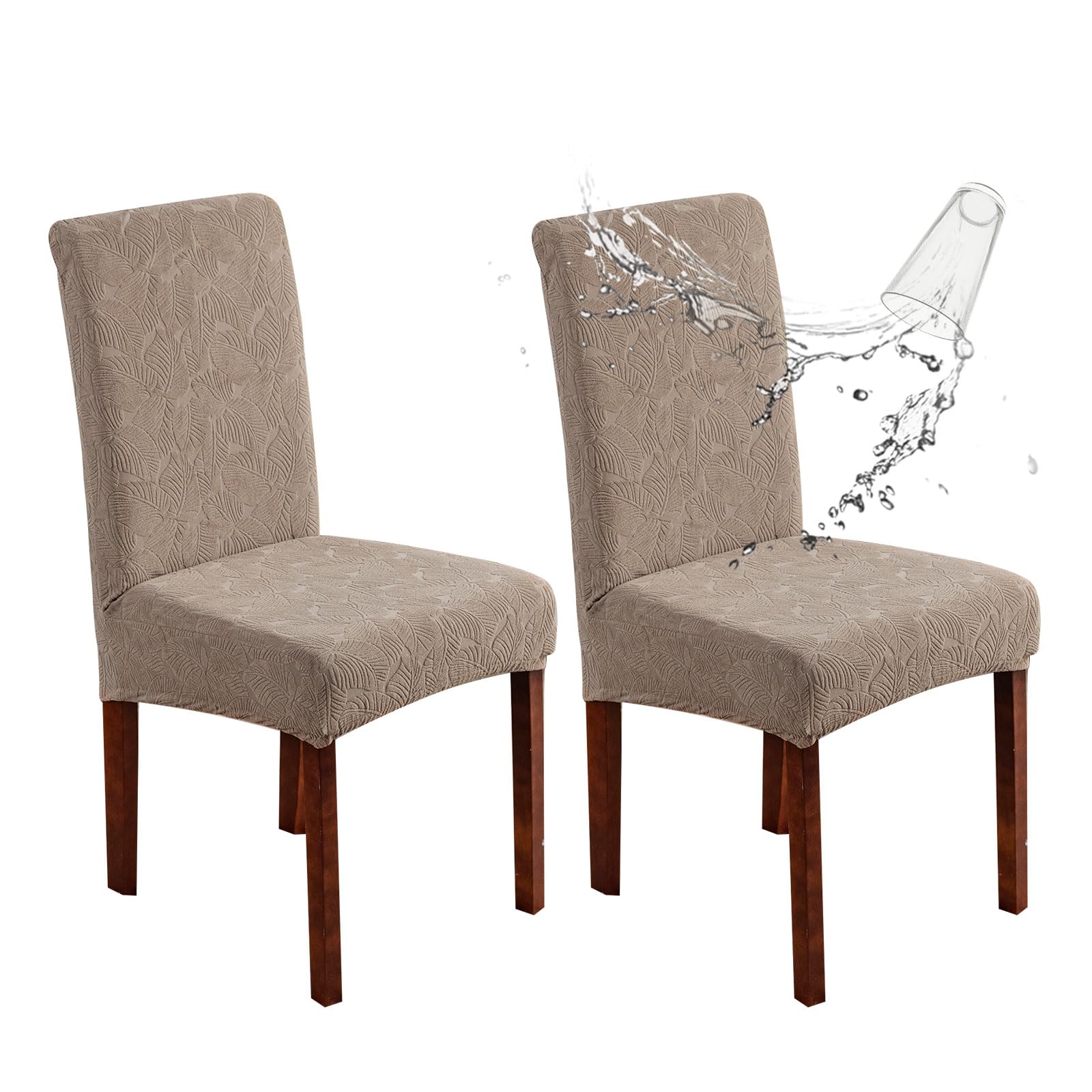 Waterproof Dining Chair Covers, Chair Covers for Dining Room Stretch Parsons Chair Slipcover, for Dining Room Kitchen Chair Protector Cover, Removable, Washable