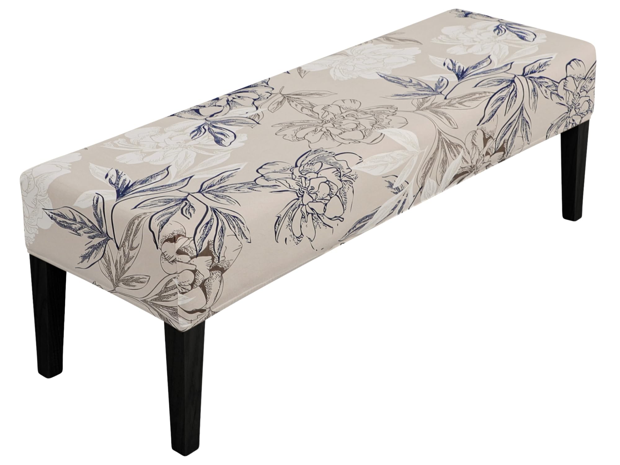 SPRINGRICO Stretch Dining Bench Cover, Removable Bench Slipcover Washable Bench Seat Protector Rectangle Bench Cover for Dining Room, Living Room, Bedroom, Kitchen (S1-Khaki)