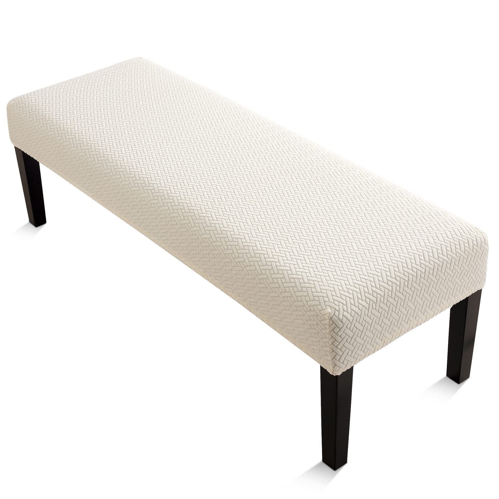 YISUN Dining Room Bench Covers, PU Leather Waterproof Upholstered Bench Slipcover, Removable Washable Bench Seat Protectors for Living Room, Bedroom, Kitchen(PU Coffee)