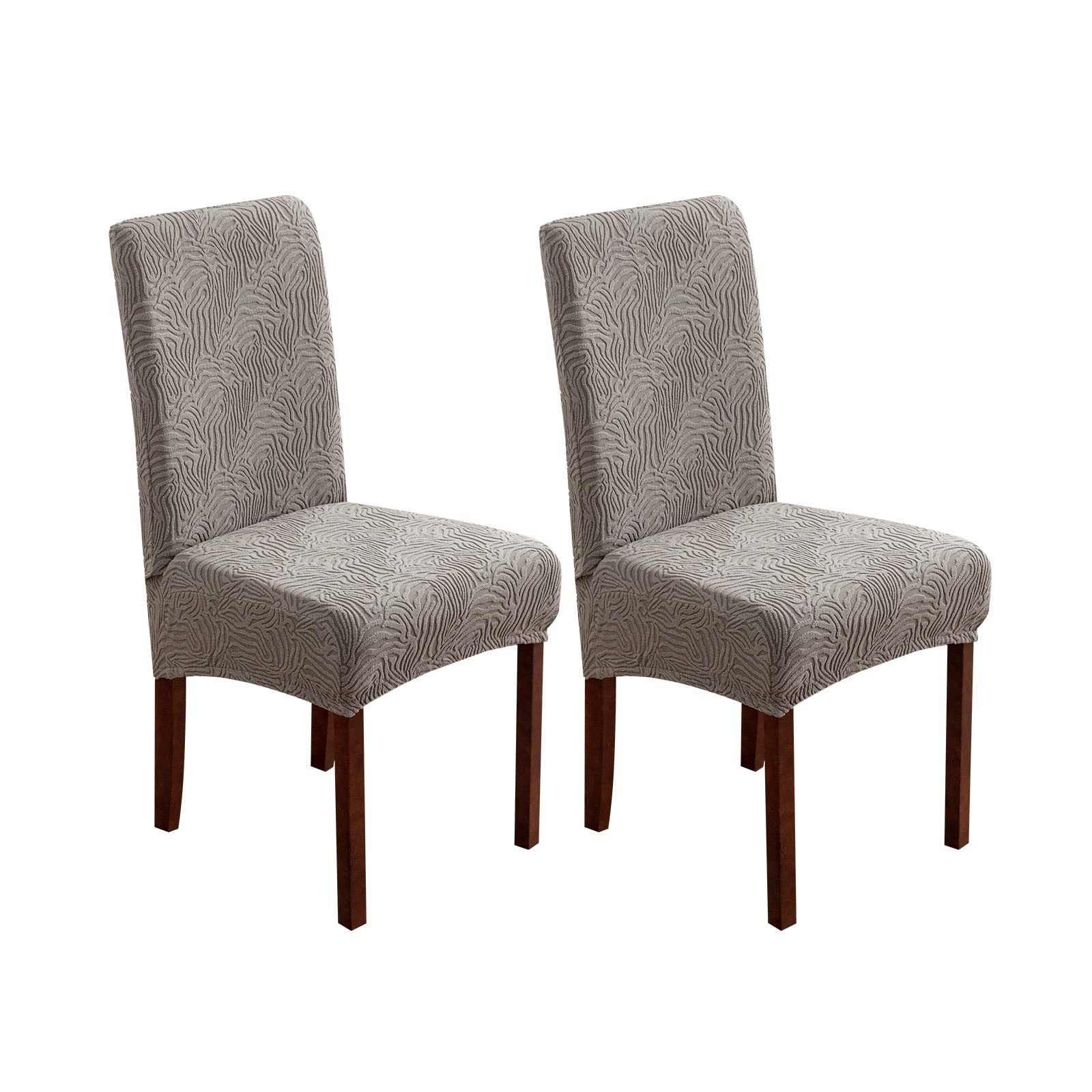 Dining Chair Covers, Chair Covers for Dining Room Stretch Parsons Chair Slipcover, for Dining Room Kitchen Chair Protector Cover, Removable, Washable (Beige, 6 Pack)