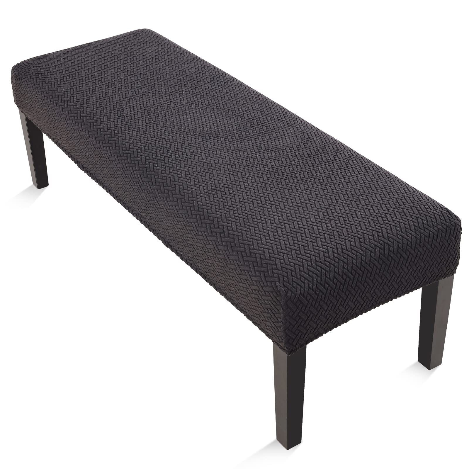 YISUN Dining Room Bench Covers, PU Leather Waterproof Upholstered Bench Slipcover, Removable Washable Bench Seat Protectors for Living Room, Bedroom, Kitchen(PU Coffee)