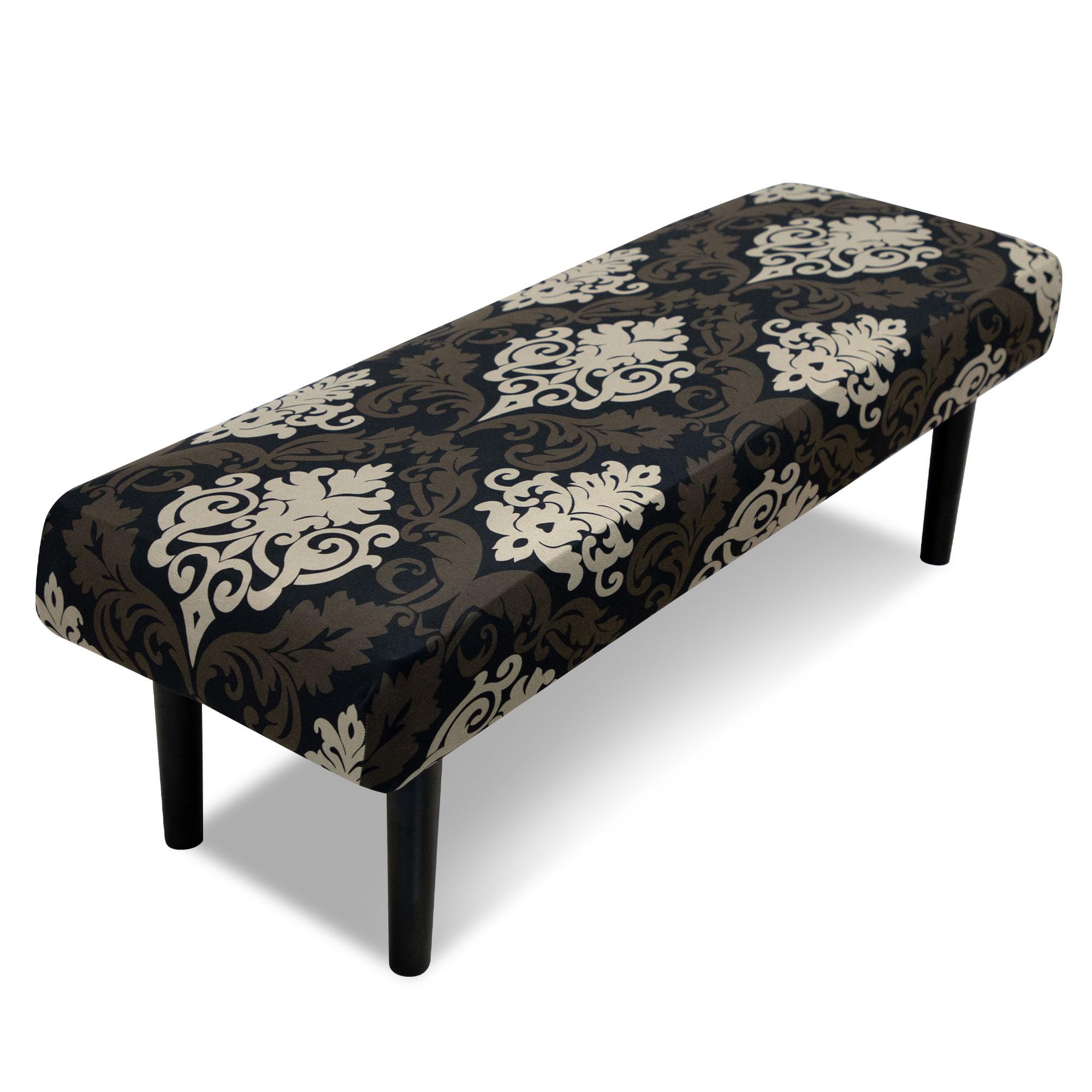 Stretch Bench Covers, Bench Seat Covers, Bench Cushions Covers, Printed Bench Seat Protector, Washable Bench Slipcover, Rectangle Bench Covers for Dining Room, Living Room, Kitchen (Flowers)