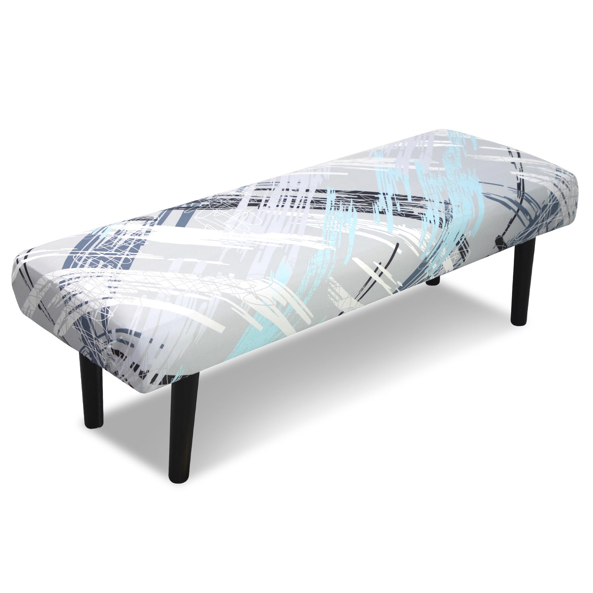 Stretch Bench Covers, Bench Seat Covers, Bench Cushions Covers, Printed Bench Seat Protector, Washable Bench Slipcover, Rectangle Bench Covers for Dining Room, Living Room, Kitchen (Flowers)