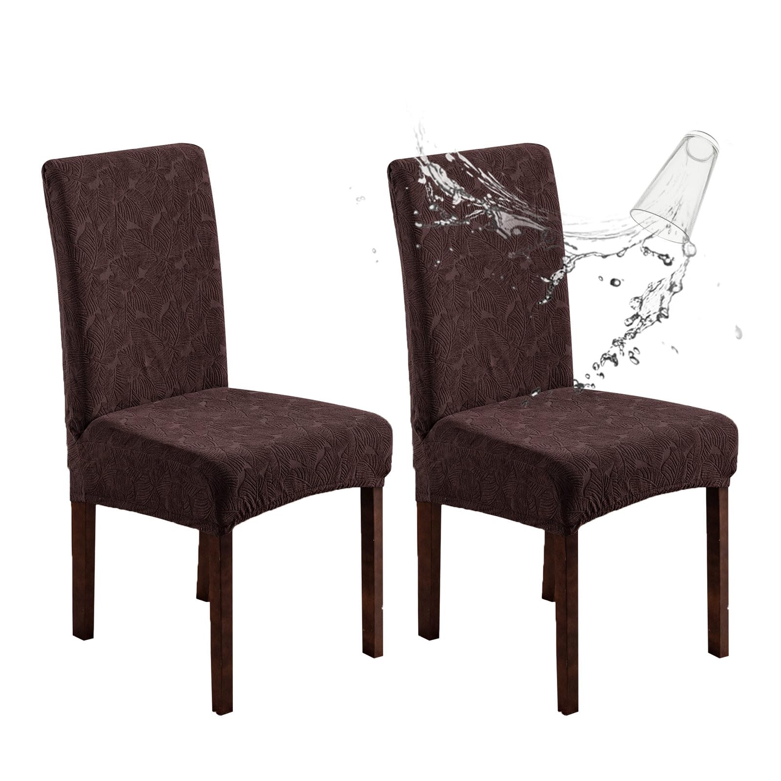 Waterproof Dining Chair Covers, Chair Covers for Dining Room Stretch Parsons Chair Slipcover, for Dining Room Kitchen Chair Protector Cover, Removable, Washable