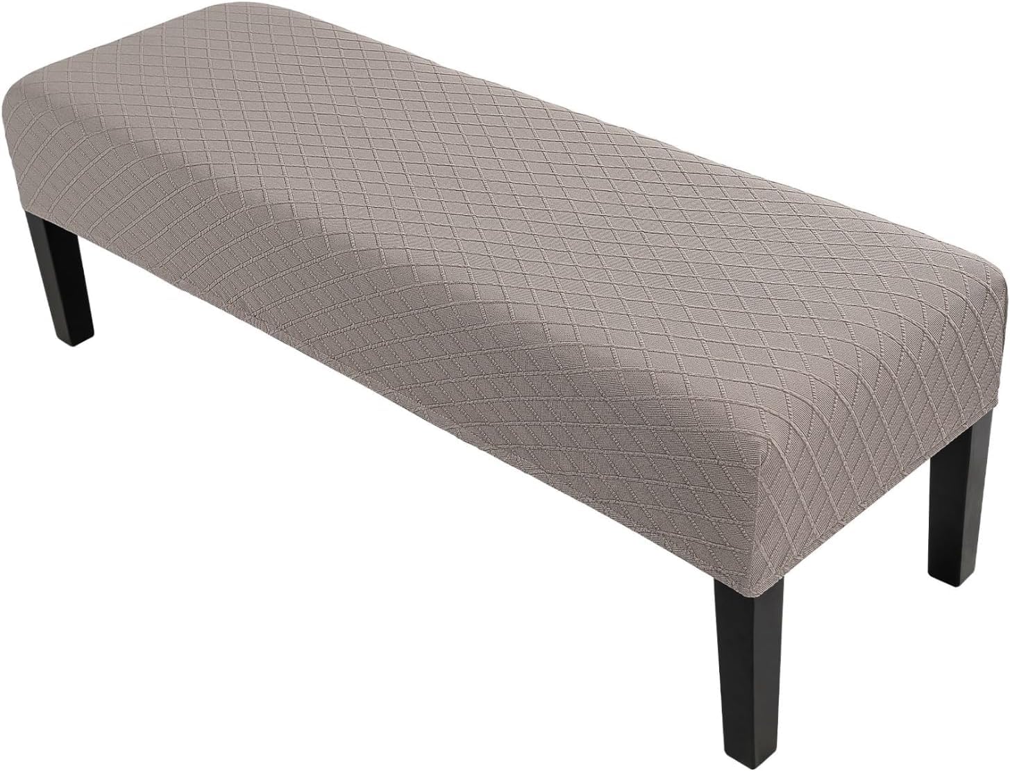 SearchI Dining Bench Cover, Stretch Washable Long Bench Seat Covers, Rectangle Dining Table Bench Slipover for Dining Room, Living Room, Kitchen(Beige)