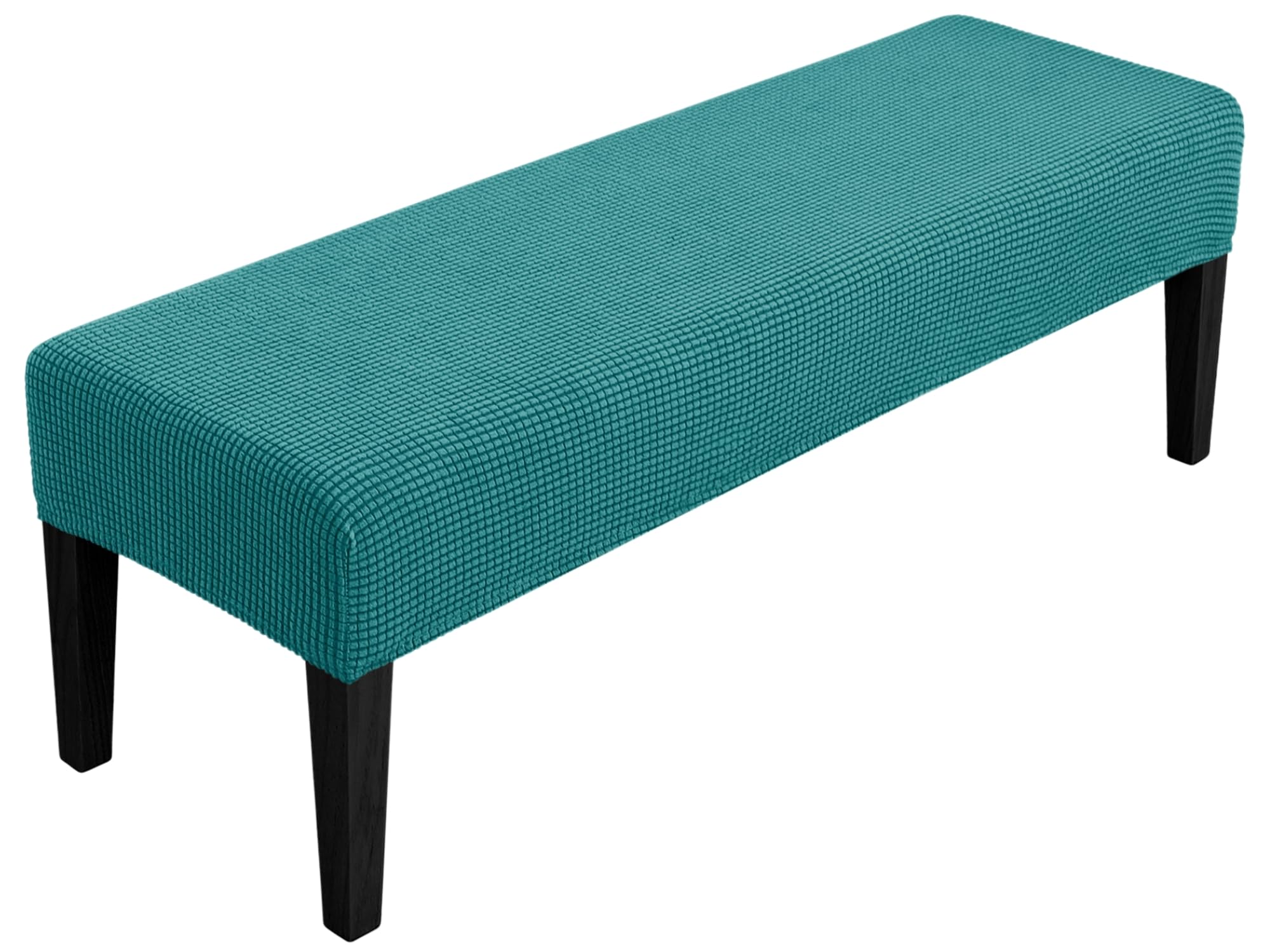 SPRINGRICO Stretch Dining Bench Cover, Removable Bench Slipcover Washable Bench Seat Protector Rectangle Bench Cover for Dining Room, Living Room, Bedroom, Kitchen (S1-Khaki)