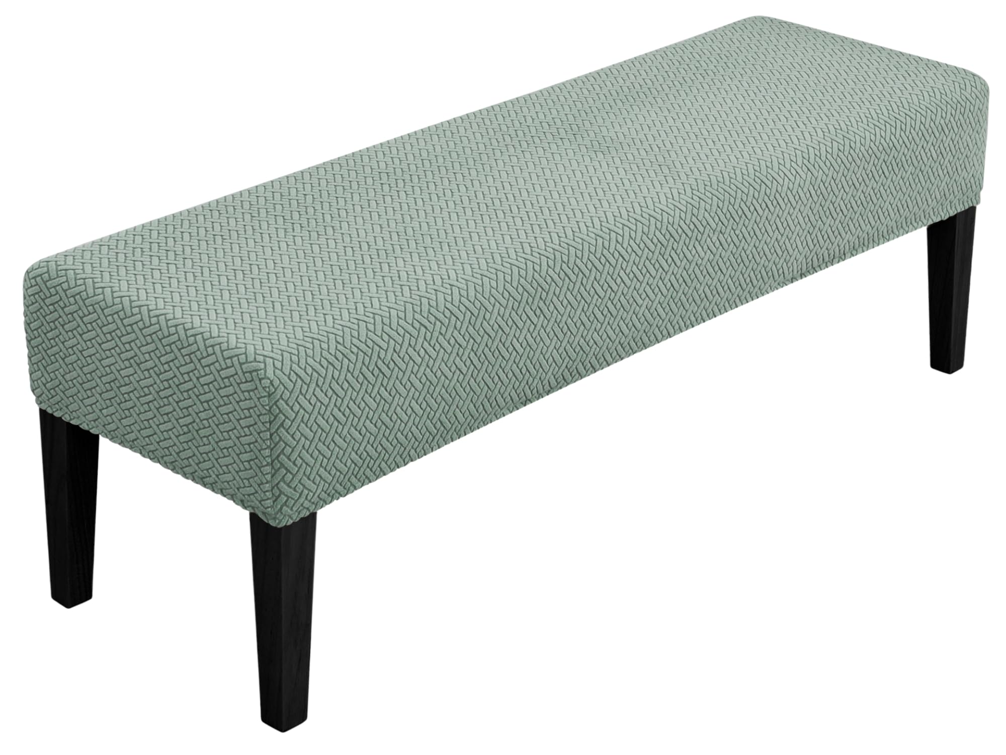 SPRINGRICO Stretch Dining Bench Cover, Removable Bench Slipcover Washable Bench Seat Protector Rectangle Bench Cover for Dining Room, Living Room, Bedroom, Kitchen (S1-Khaki)