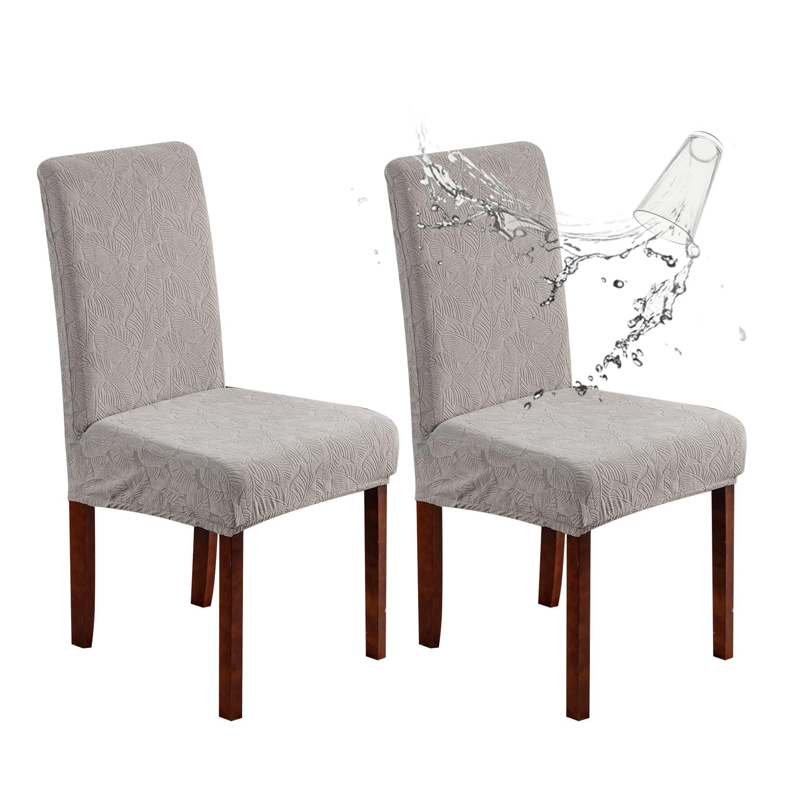 Waterproof Dining Chair Covers, Chair Covers for Dining Room Stretch Parsons Chair Slipcover, for Dining Room Kitchen Chair Protector Cover, Removable, Washable