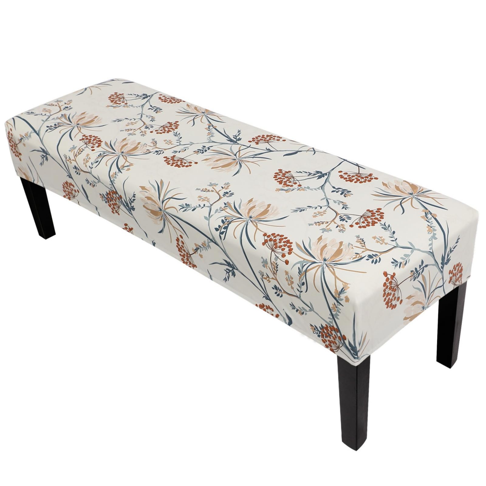 SearchI Dining Bench Cover, Stretch Washable Long Bench Seat Covers, Rectangle Dining Table Bench Slipover for Dining Room, Living Room, Kitchen(Beige)