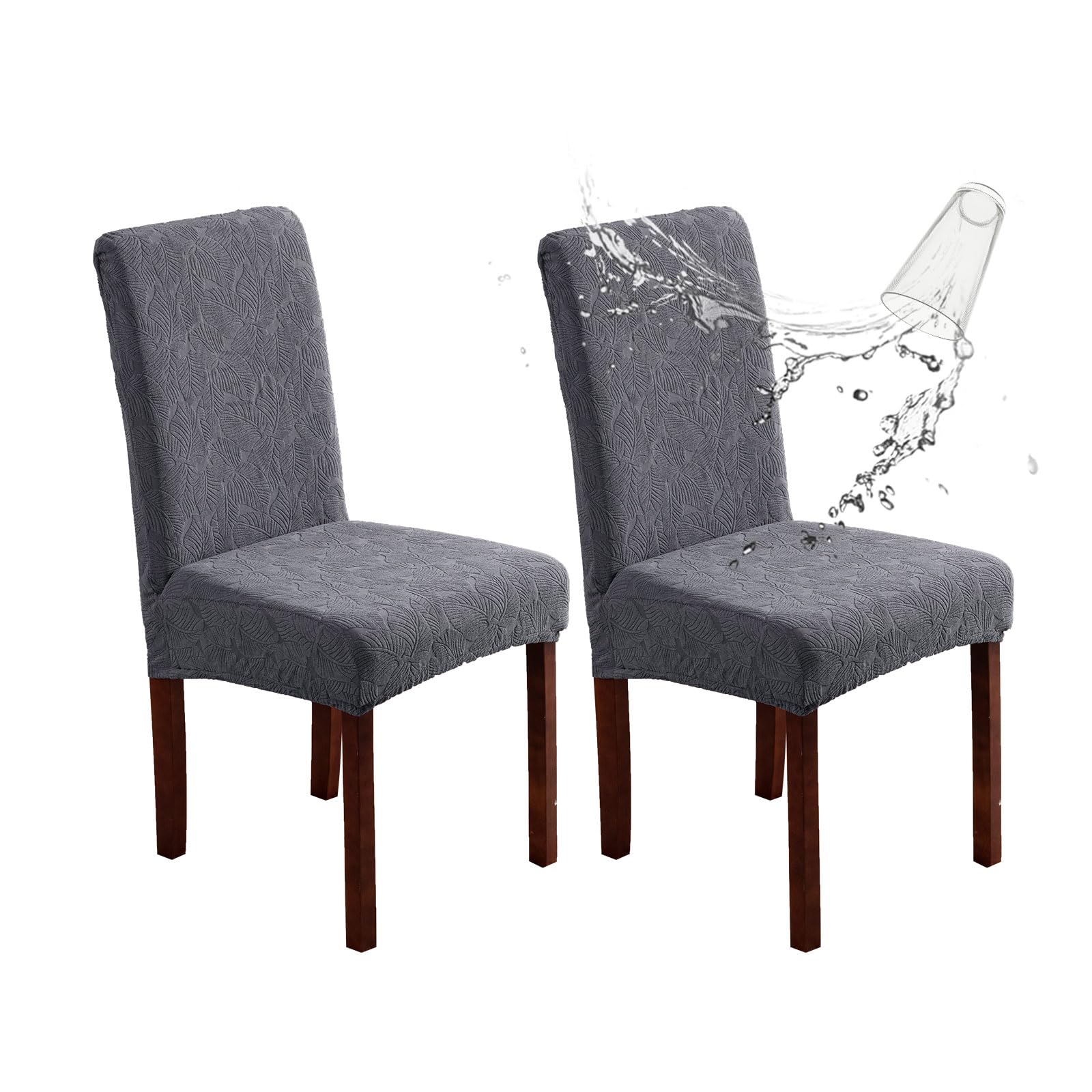 Waterproof Dining Chair Covers, Chair Covers for Dining Room Stretch Parsons Chair Slipcover, for Dining Room Kitchen Chair Protector Cover, Removable, Washable