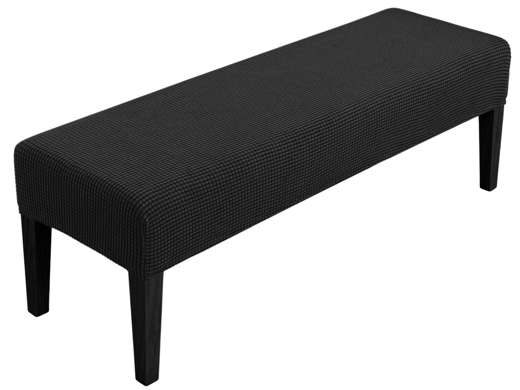 SPRINGRICO Stretch Dining Bench Cover, Removable Bench Slipcover Washable Bench Seat Protector Rectangle Bench Cover for Dining Room, Living Room, Bedroom, Kitchen (S1-Khaki)