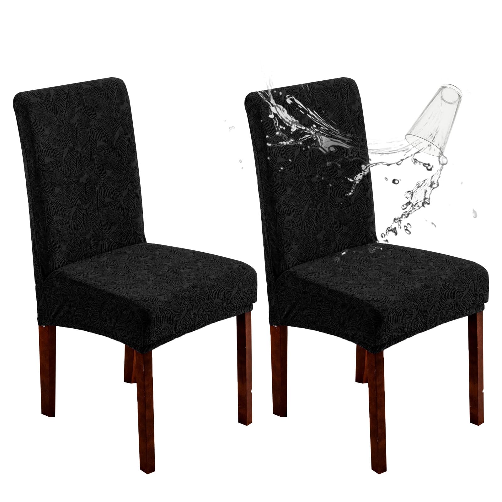 Waterproof Dining Chair Covers, Chair Covers for Dining Room Stretch Parsons Chair Slipcover, for Dining Room Kitchen Chair Protector Cover, Removable, Washable