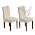 Waterproof Dining Chair Covers, Chair Covers for Dining Room Stretch Parsons Chair Slipcover, for Dining Room Kitchen Chair Protector Cover, Removable, Washable