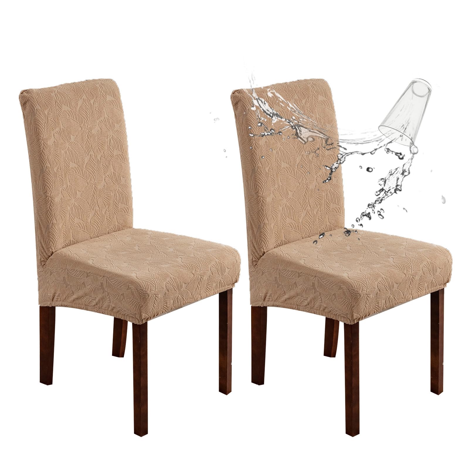 Waterproof Dining Chair Covers, Chair Covers for Dining Room Stretch Parsons Chair Slipcover, for Dining Room Kitchen Chair Protector Cover, Removable, Washable