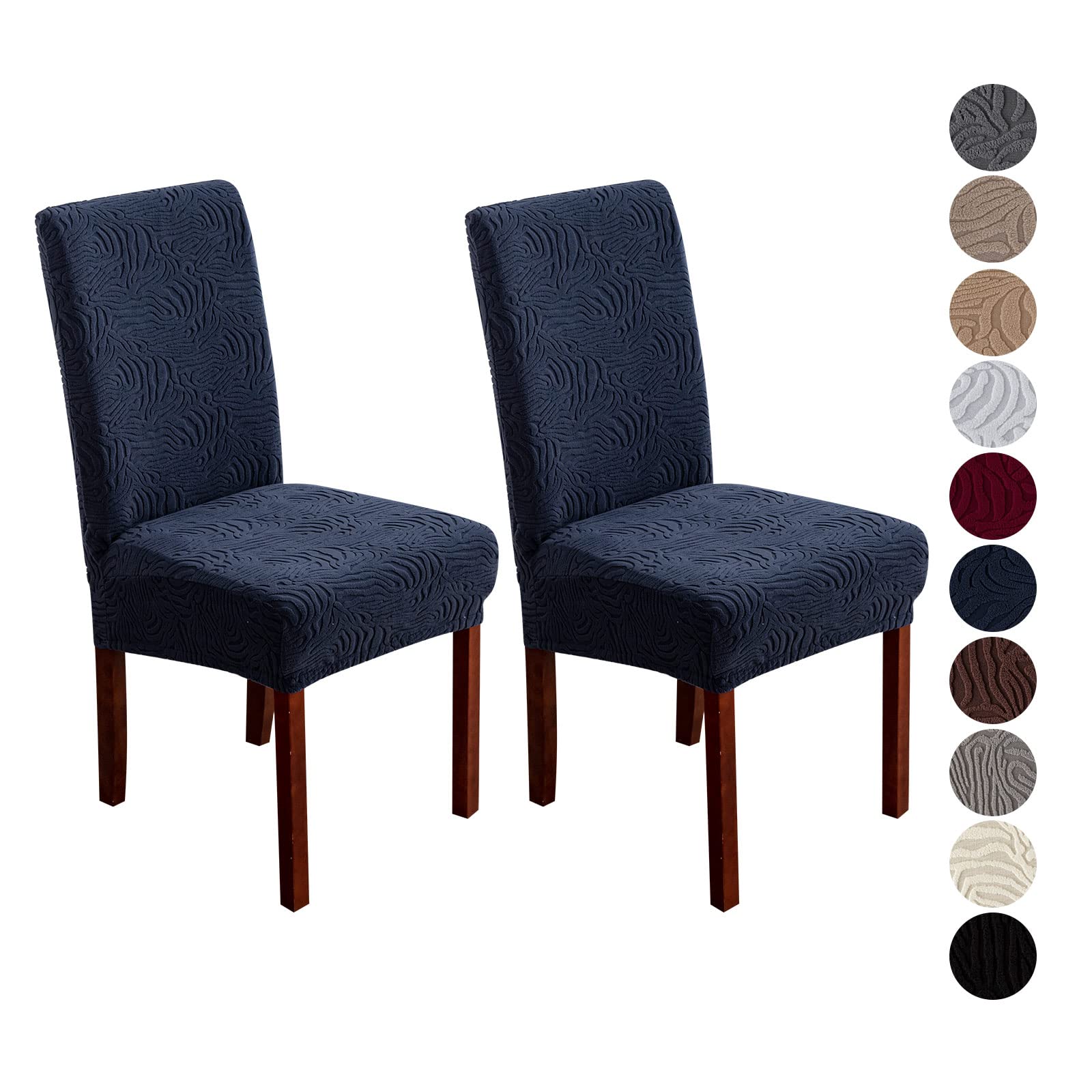 Dining Chair Covers, Chair Covers for Dining Room Stretch Parsons Chair Slipcover, for Dining Room Kitchen Chair Protector Cover, Removable, Washable (Beige, 6 Pack)