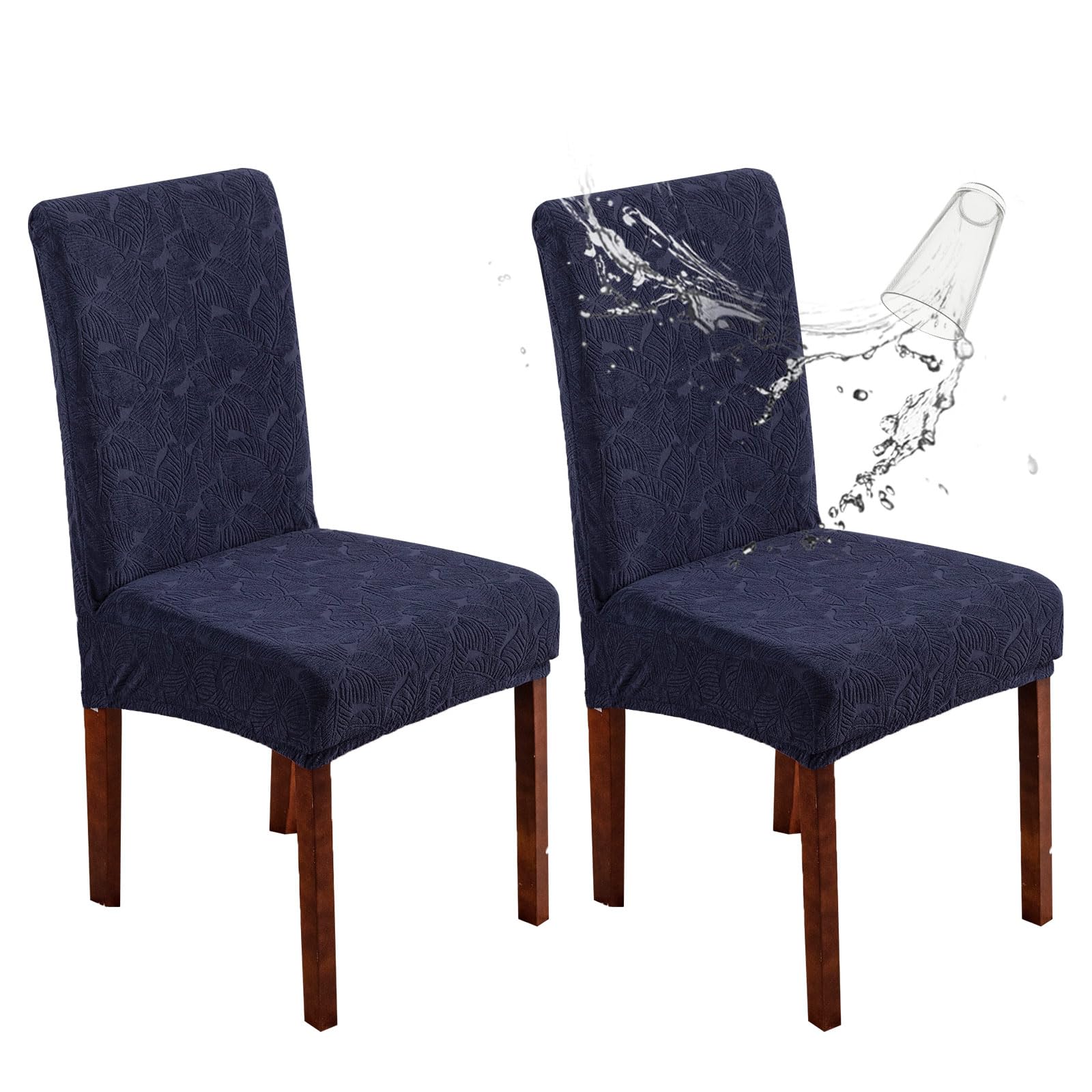 Waterproof Dining Chair Covers, Chair Covers for Dining Room Stretch Parsons Chair Slipcover, for Dining Room Kitchen Chair Protector Cover, Removable, Washable