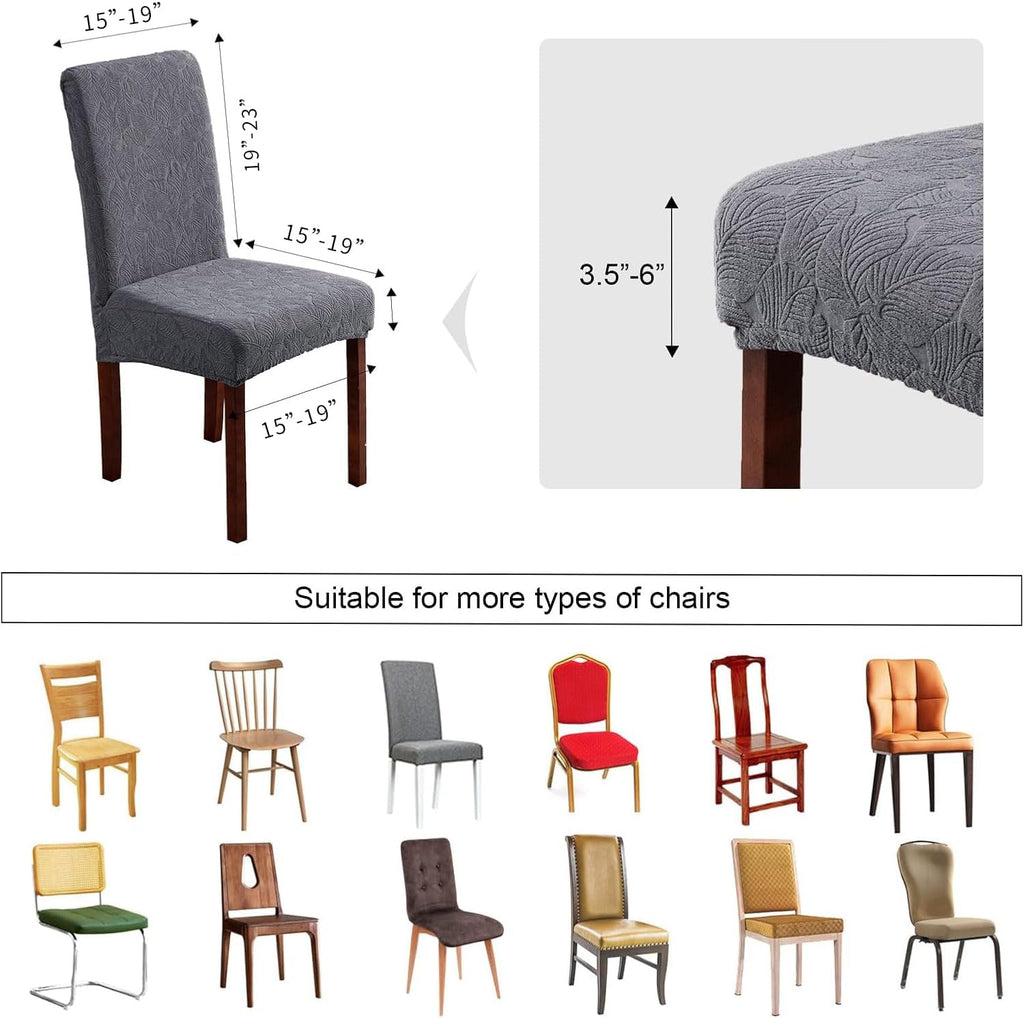 Waterproof Dining Chair Covers, Chair Covers for Dining Room Stretch Parsons Chair Slipcover, for Dining Room Kitchen Chair Protector Cover, Removable, Washable