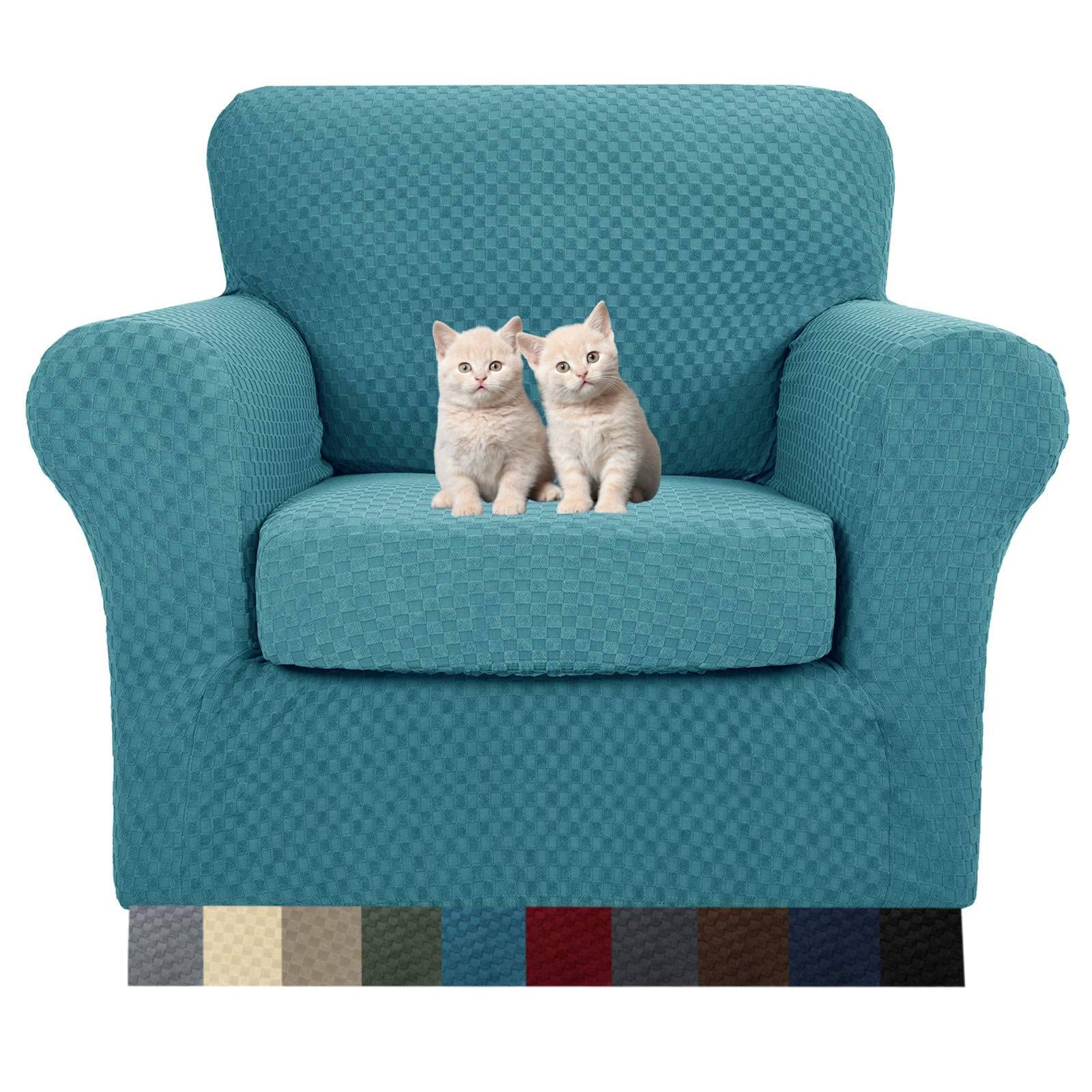 MAXIJIN 4 Piece Couch Covers for 3 Cushion Couch Super Stretch Non Slip Couch Cover for Dogs Pet Friendly Elastic Jacquard Furniture Protector Sofa Slipcovers (Sofa, Light Gray)