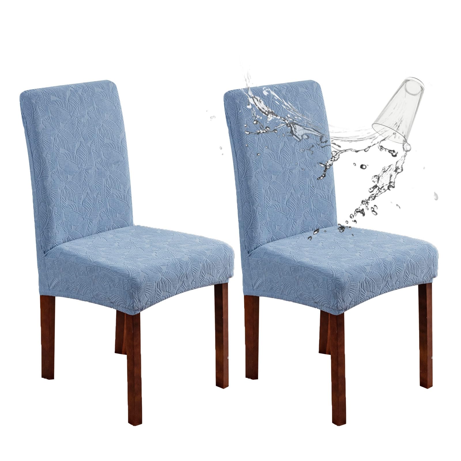 Waterproof Dining Chair Covers, Chair Covers for Dining Room Stretch Parsons Chair Slipcover, for Dining Room Kitchen Chair Protector Cover, Removable, Washable