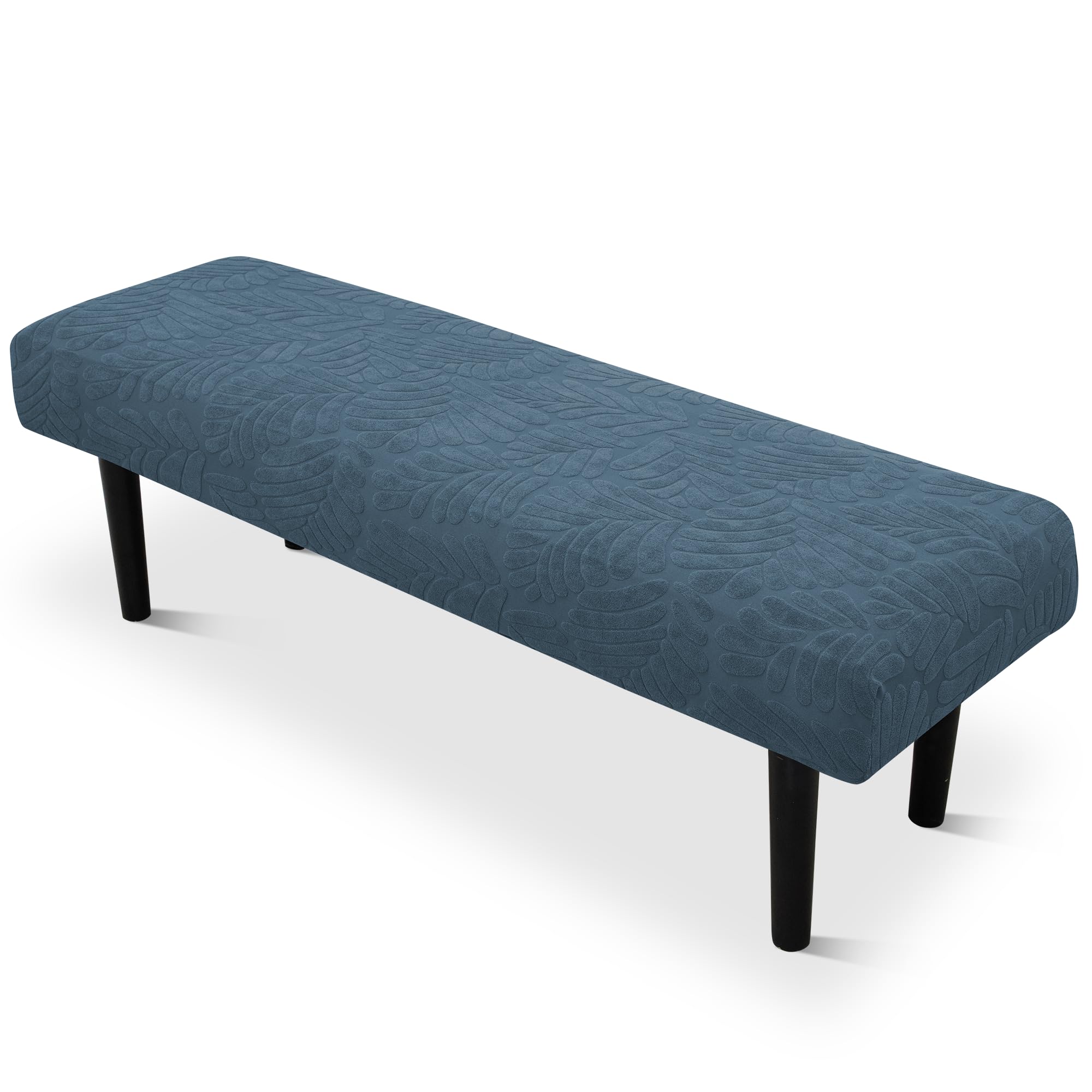 Stretch Bench Seat Cover, Reusable Slipcover for Dining Room & Bedroom, Removable Washable Rectangular Bench Covers, Elastic Fit for Home Furniture(Light Gray)